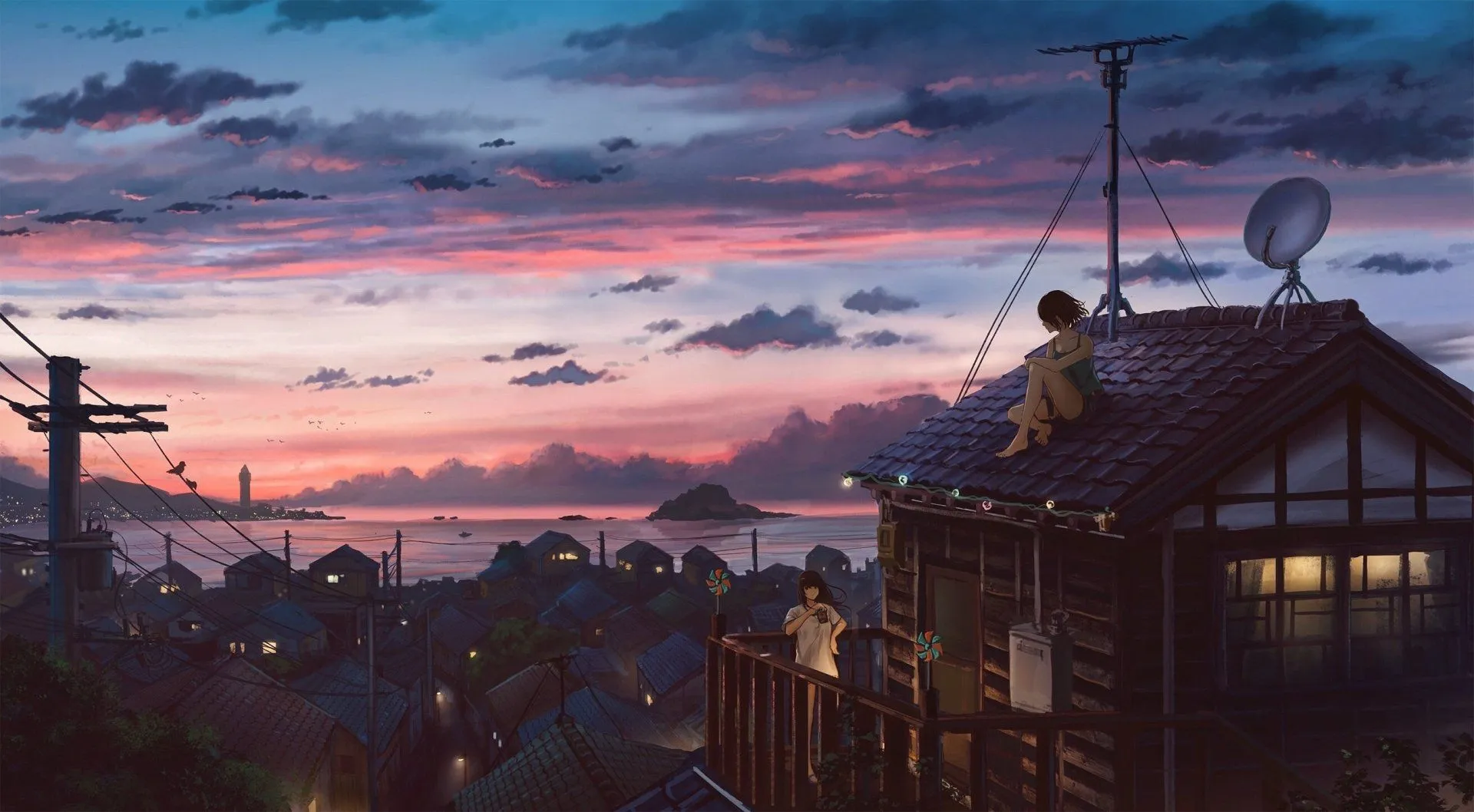 Serenity Sunset Anime HD Wallpaper by 杉８７x1447