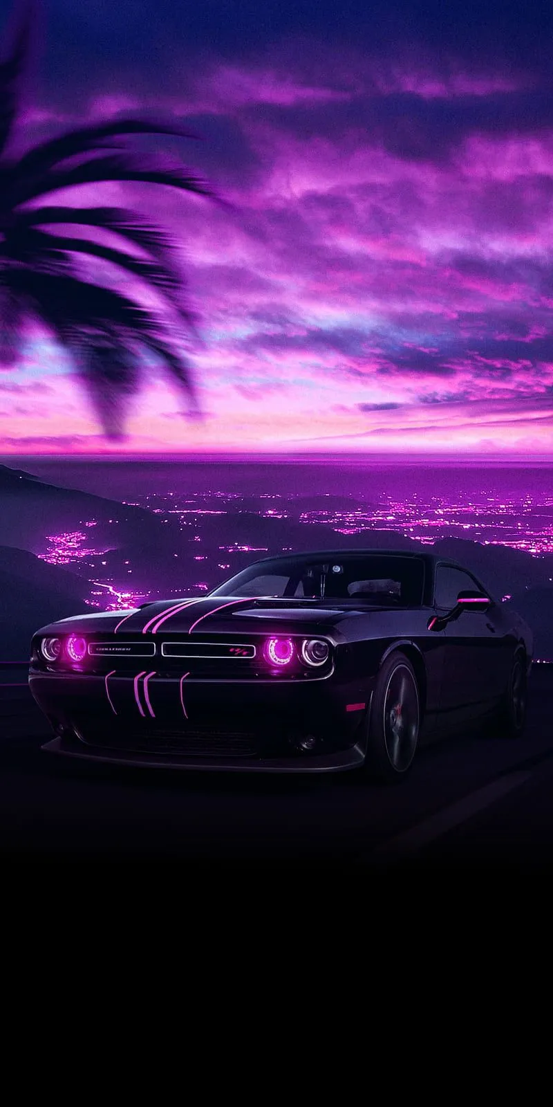 Dodge Charger, automotive lighting, sky, HD phone wallpaper
