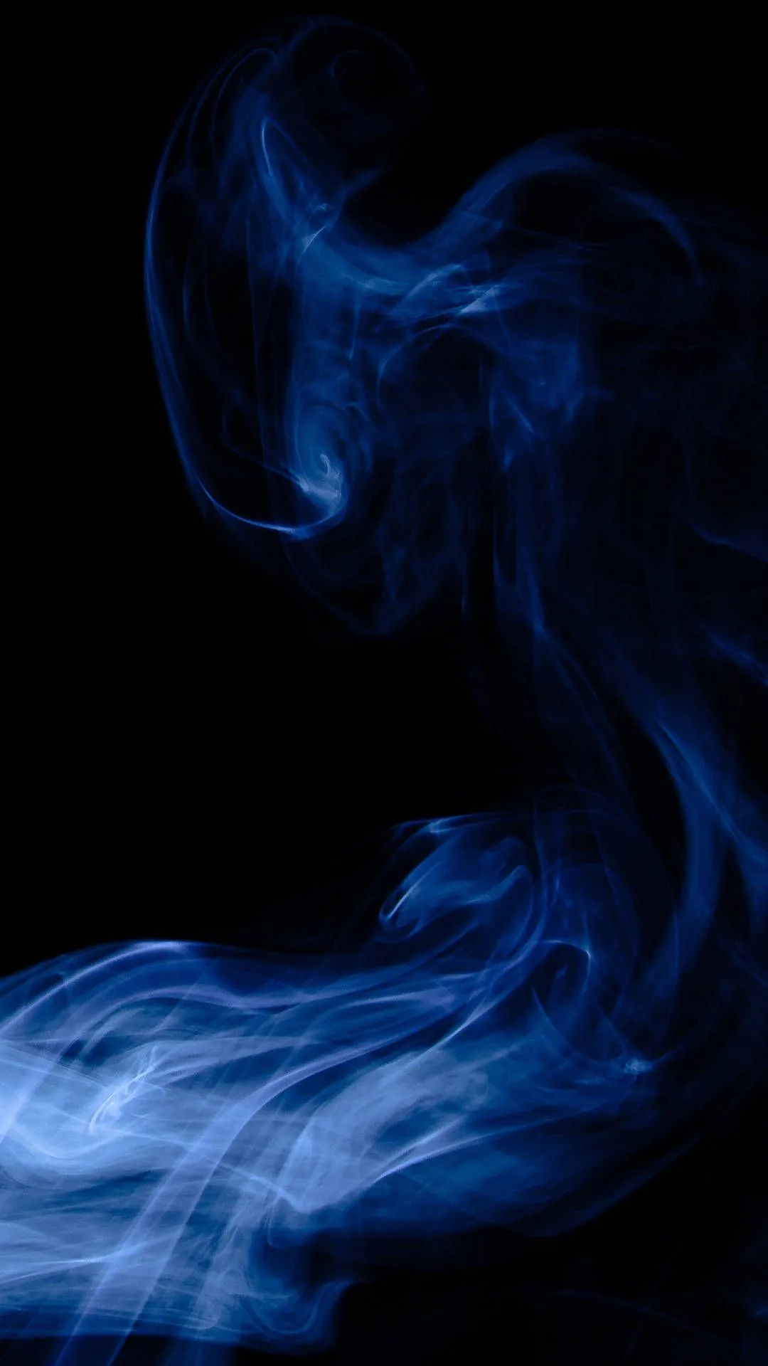 Download Dark Blue Smoke Black Background Wallpaper
