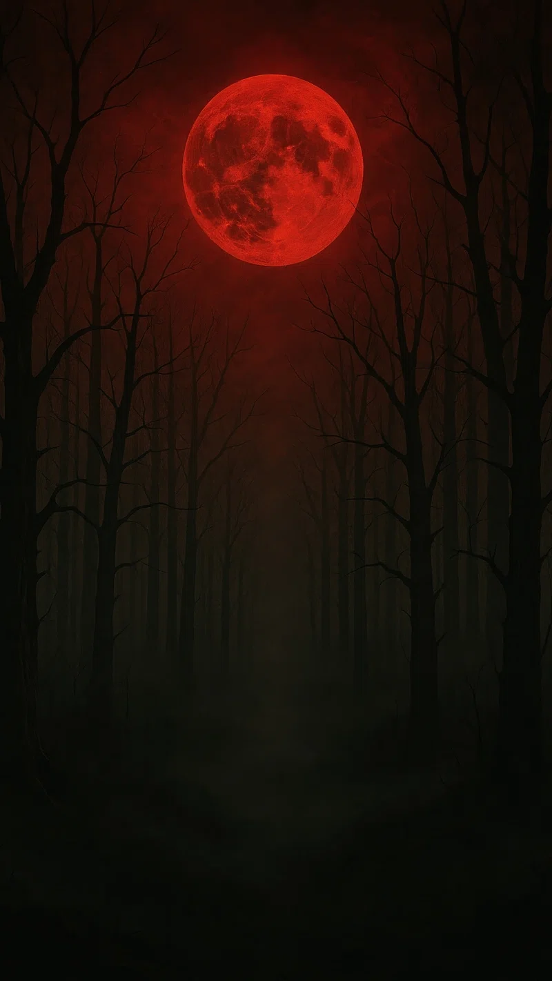 iPhone Wallpaper Red Moon Image Wallpaper