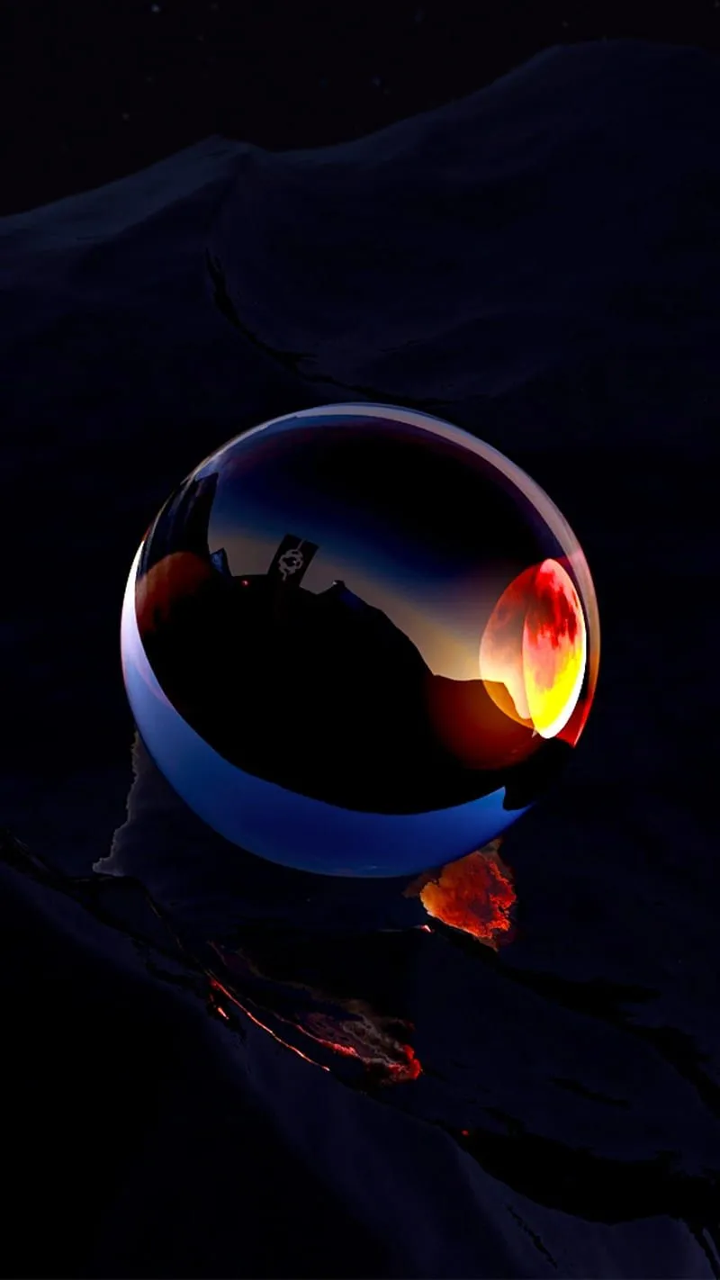 Revelation, desenho, galaxy, moon, red moon, reflective, scifi, space, themes, HD phone wallpaper