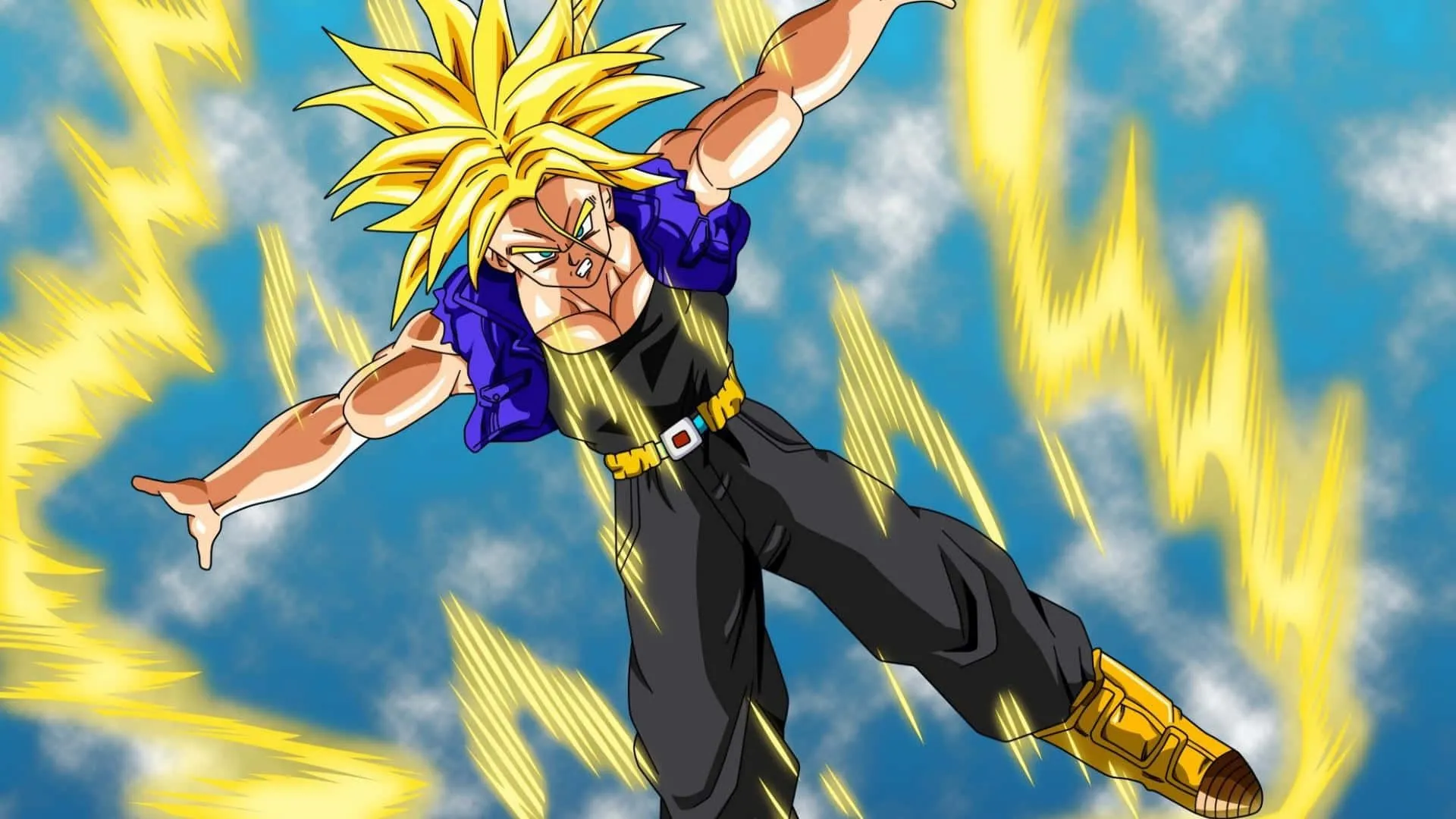 Download Trunks, the Saiyan&half human hybrid fighter, defending the Earth with his powerful sword. Wallpaper