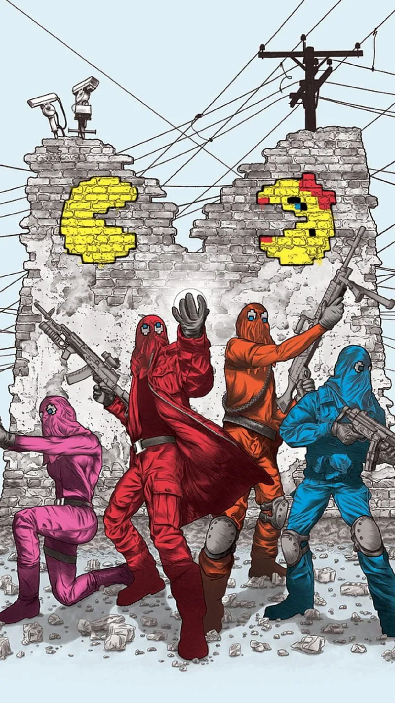 Pac Man Ghost, Blinky, Clyde, Inky, Man, Pac, Pacman, Pinky, Guerra, HD Phone Wallpaper