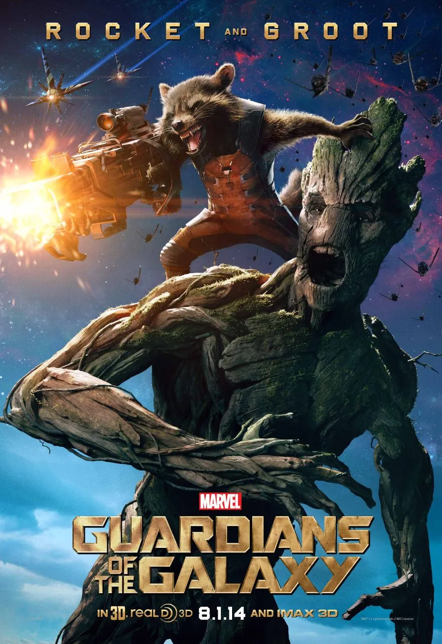 Rocket Raccoon and Groot from Marvel's Guardians of the Galaxy Desktop Wallpaper
