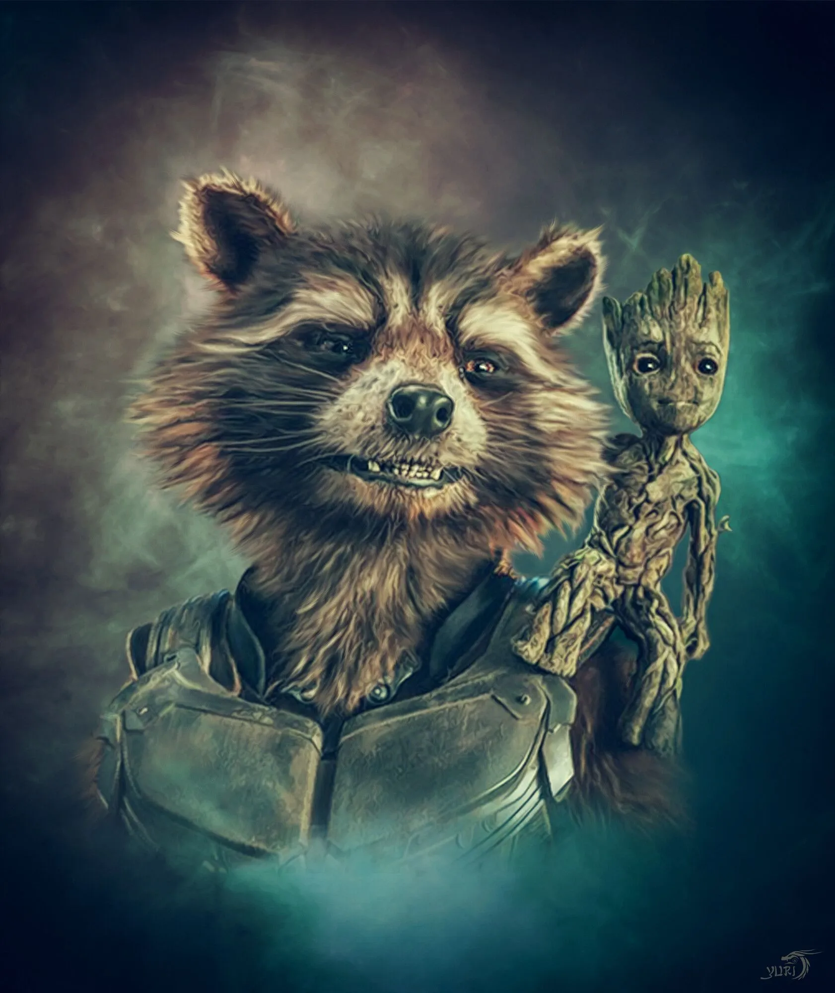 Yuri. of the Galaxy.Rocket & Groot
