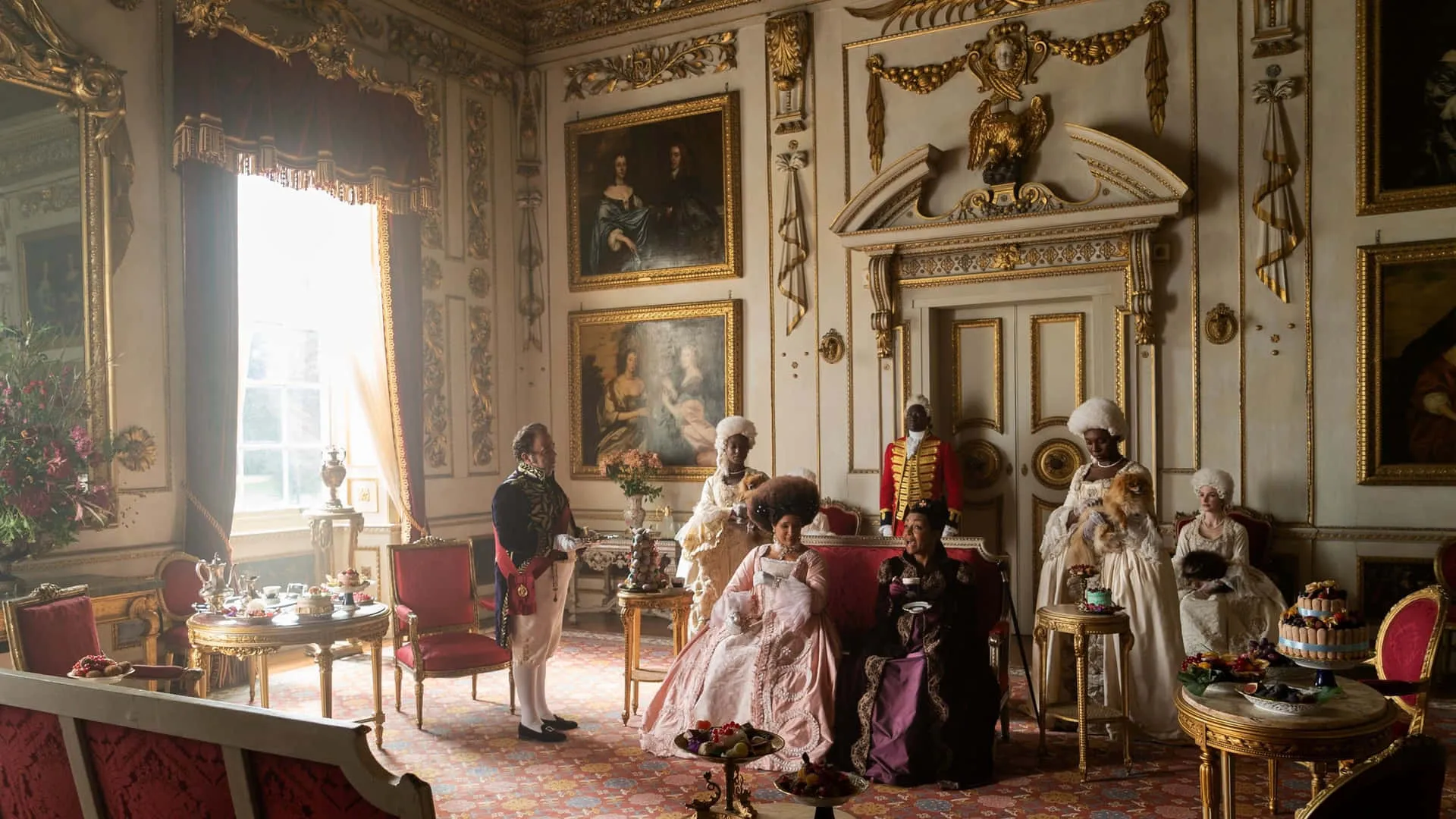 Download Regency Era Tea Party Scene Wallpaper