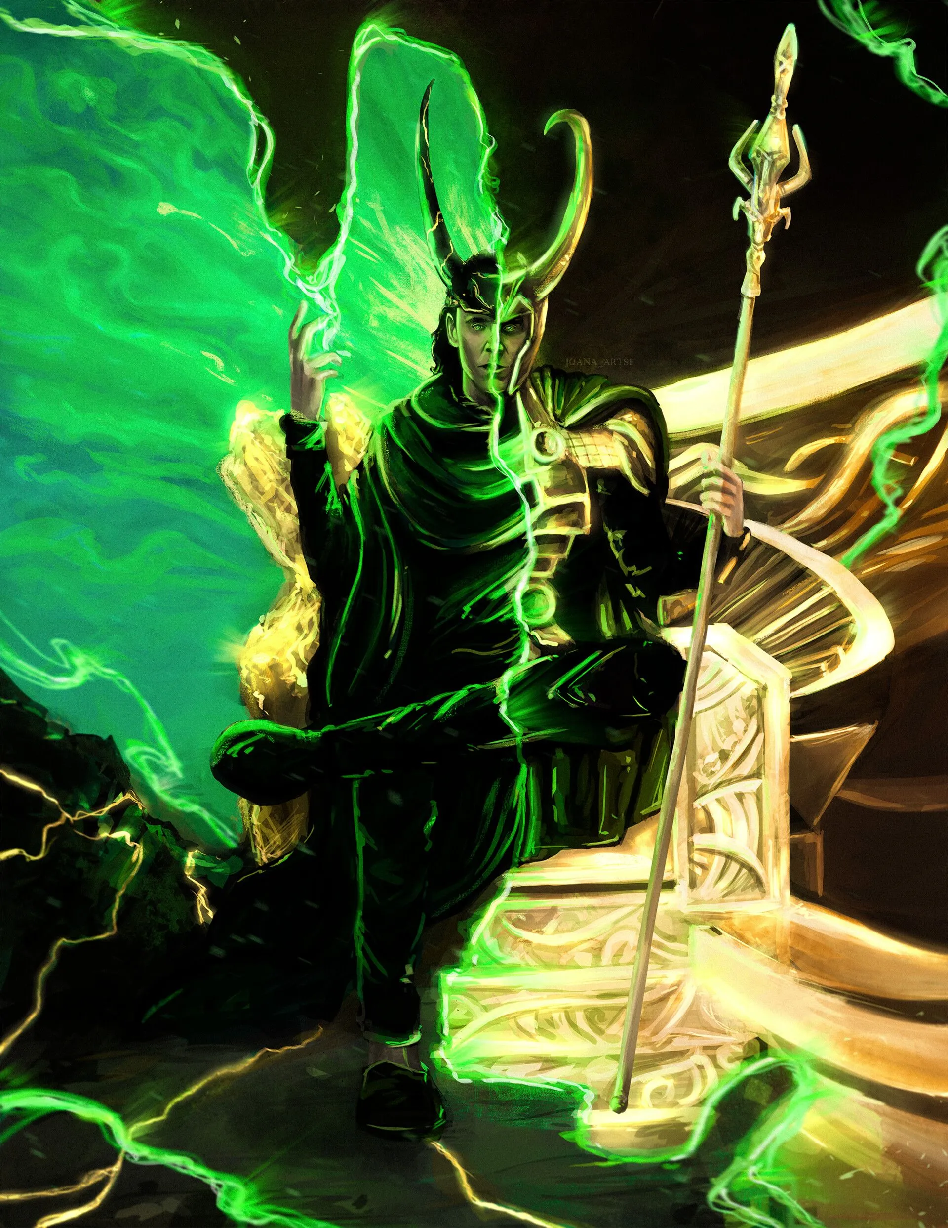 Loki on Throne