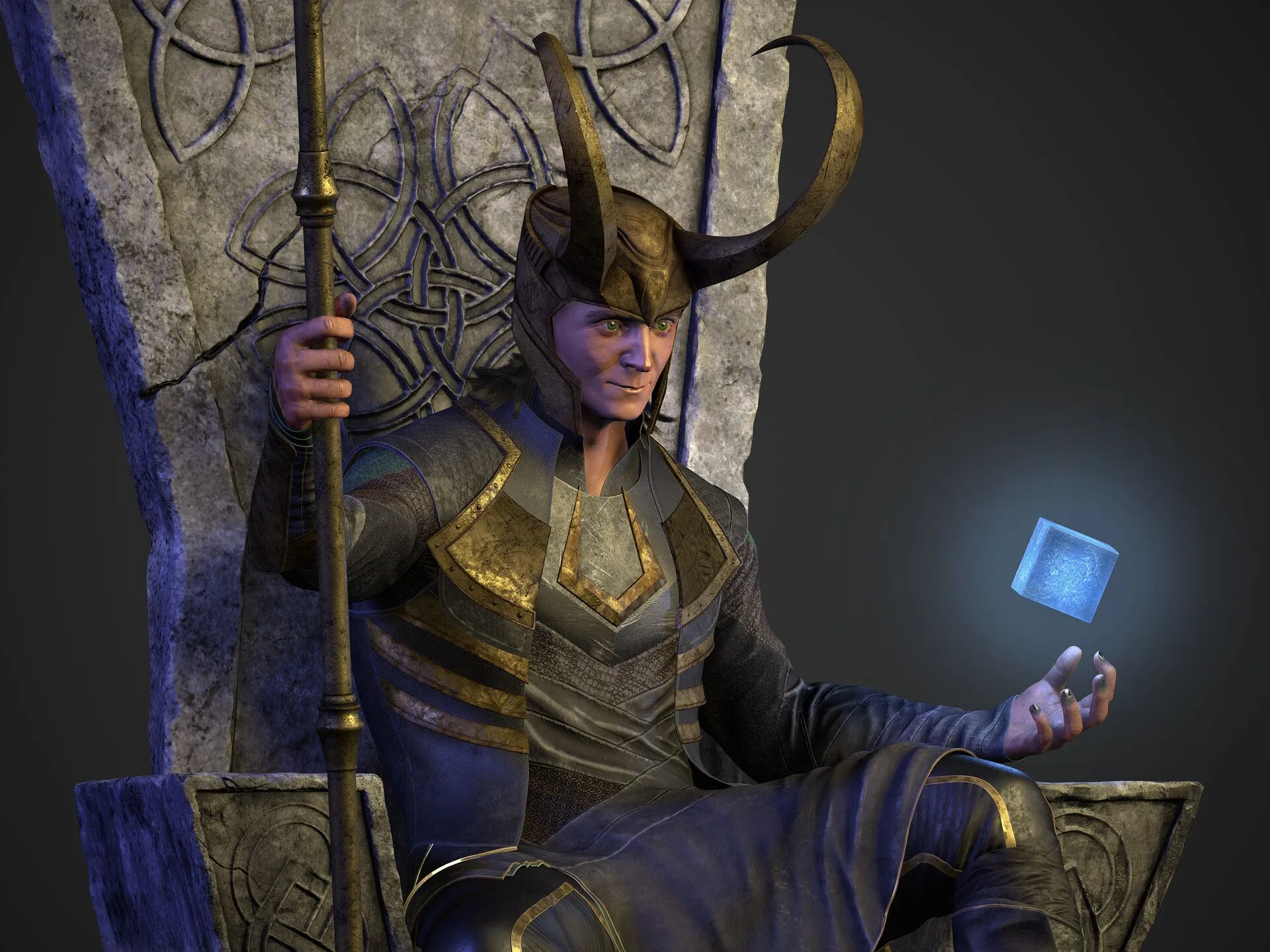 Loki on Throne