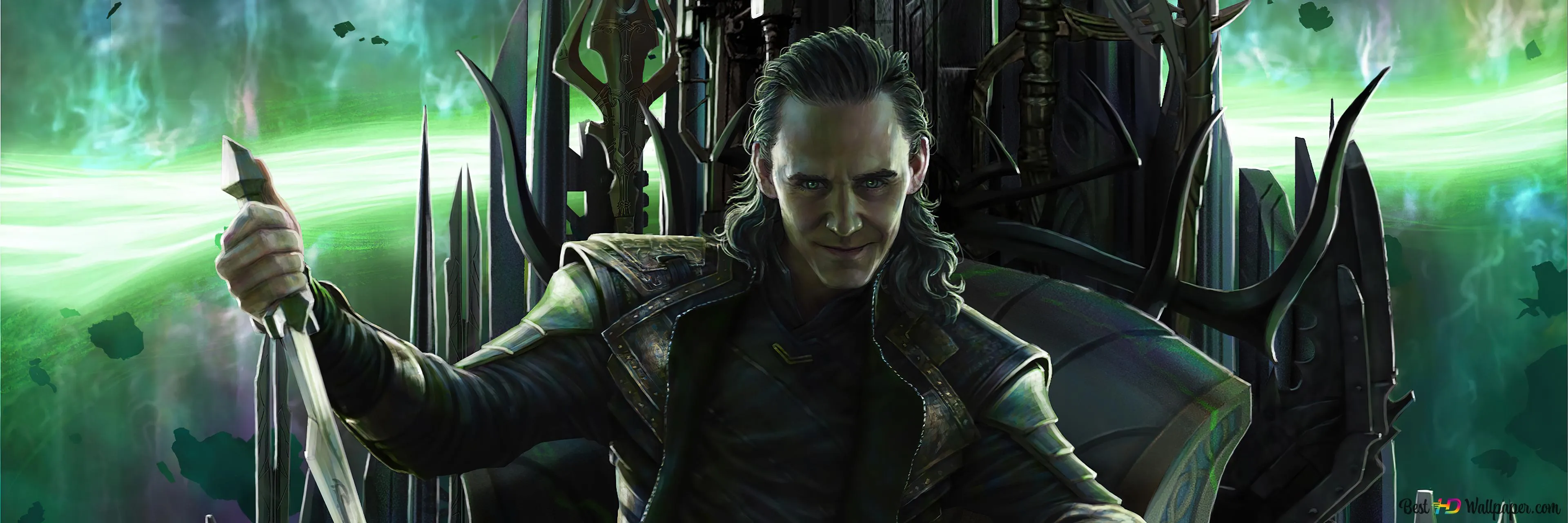 Loki:Throne And Devil Smile 4K wallpaper download