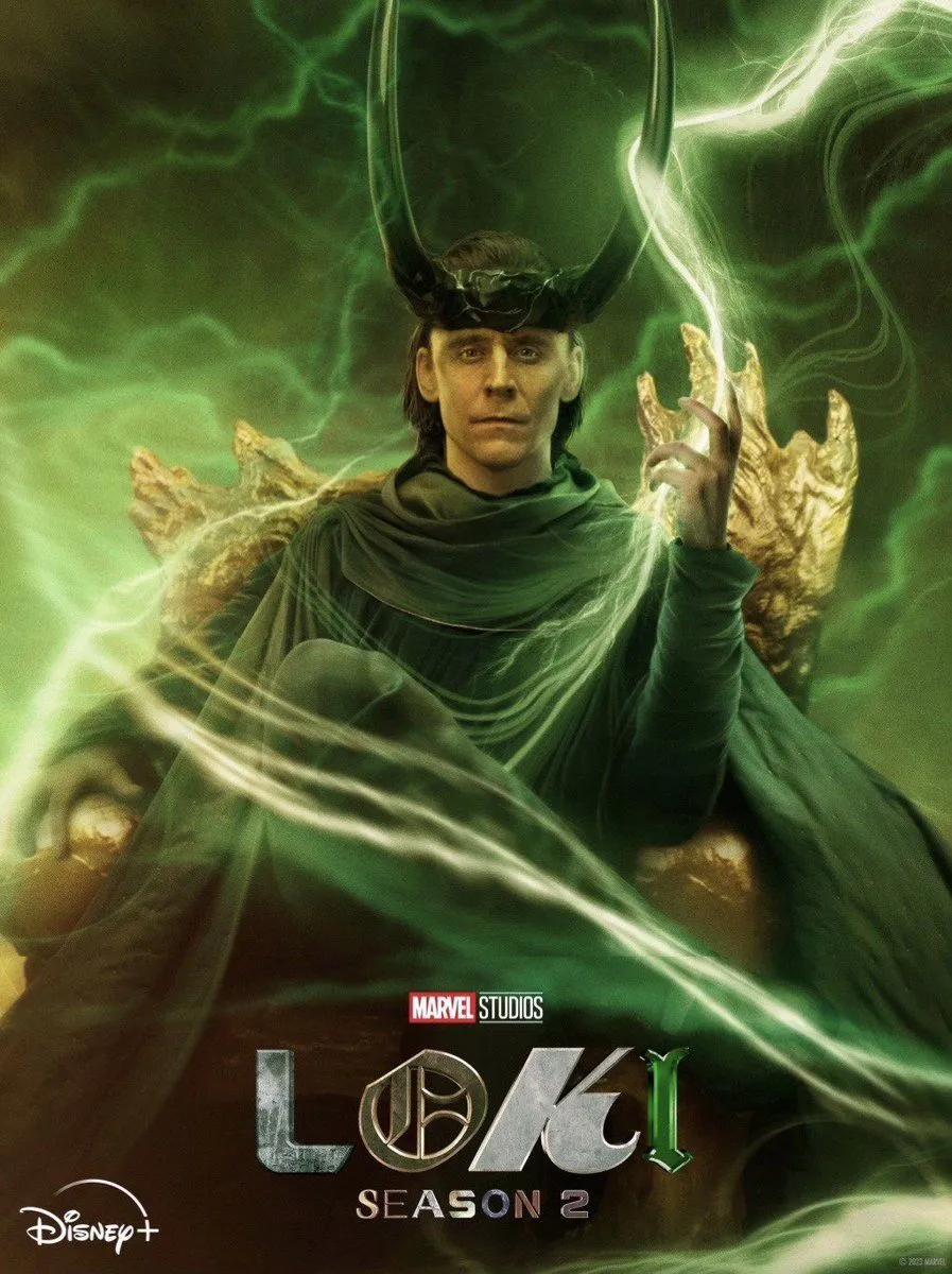Brand new poster for #MarvelStudios' #Loki Season 2 ft. 'God Loki' sitting on his throne has been released