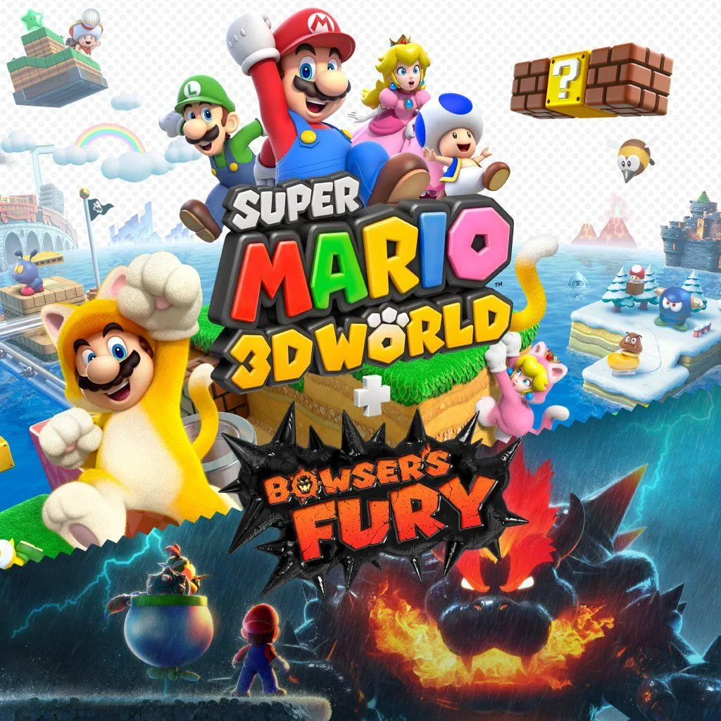 Super Mario 3D World + Bowser's Fury key art posted on Nintendo Today! 3D Platformers like Kirby and the Forgotten Land and Astro Bot share a lot of DNA with Super Mario