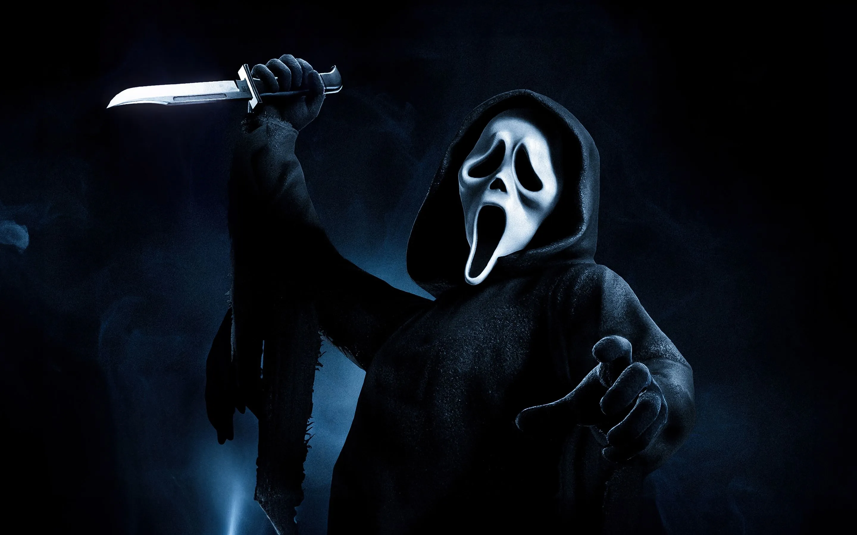 Ghostface Wallpaper 4K, Scary, Dark background, Scream