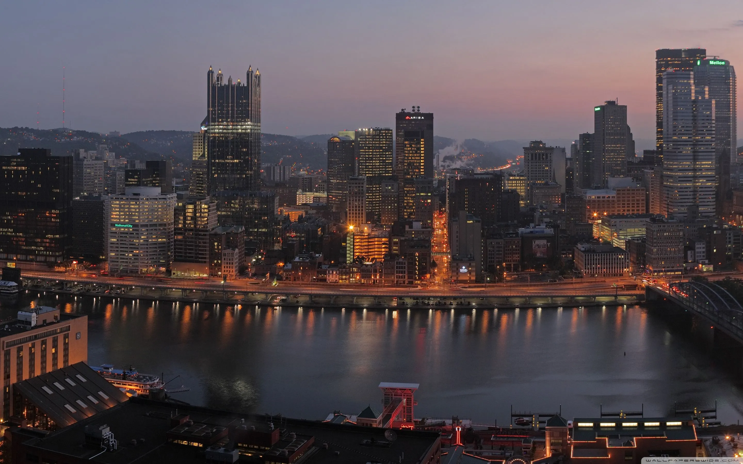 Pittsburgh Panorama 4K UHD Wallpaper for UltraHD Desktop and TV, Widescreen and UltraWide Display, Dual Monitor, Smartphone and Tablet Devices