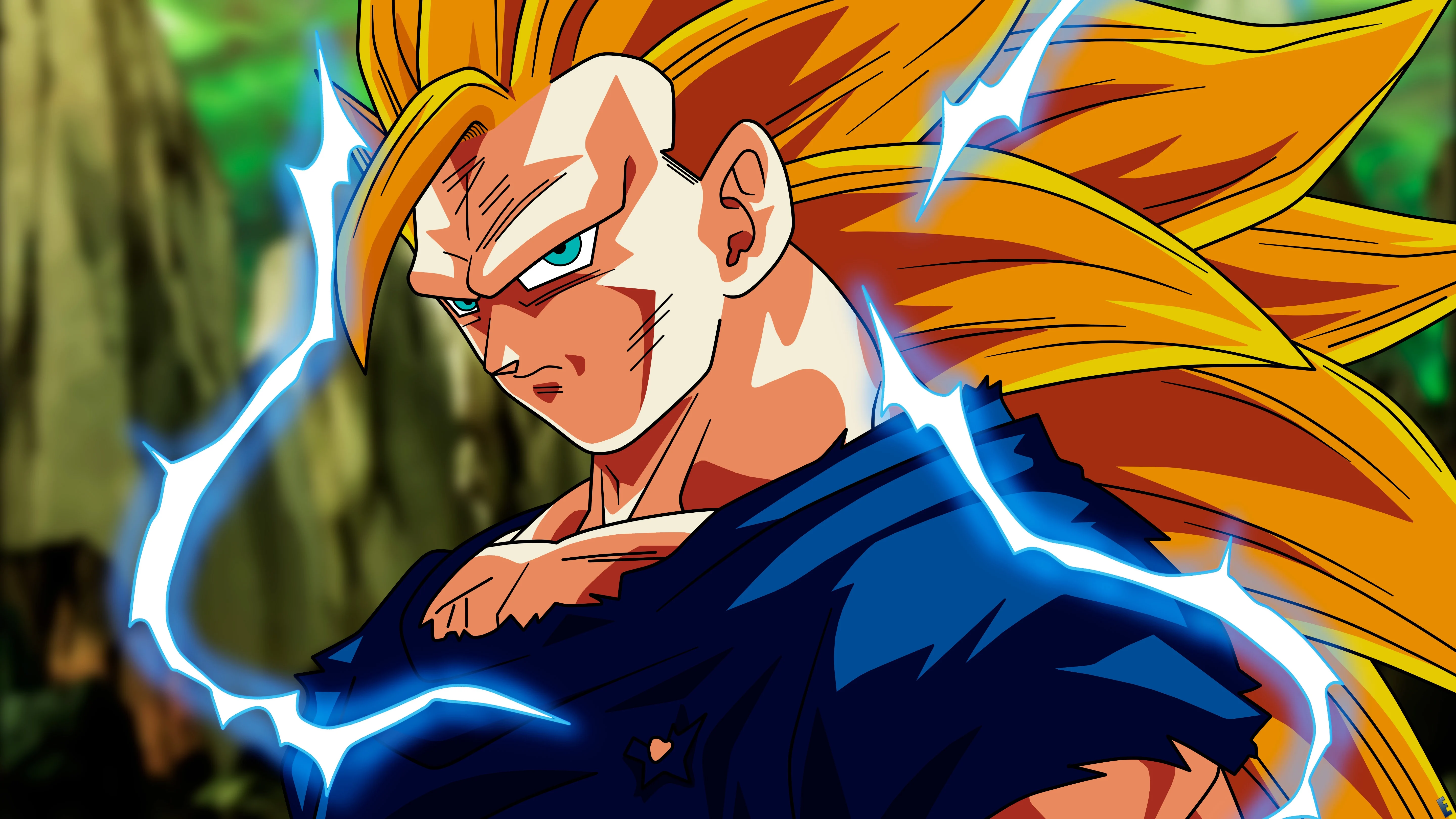 Goku Super Saiyajin 3 Dragon Ball Super Anime Wallpaper 4K for Desktop