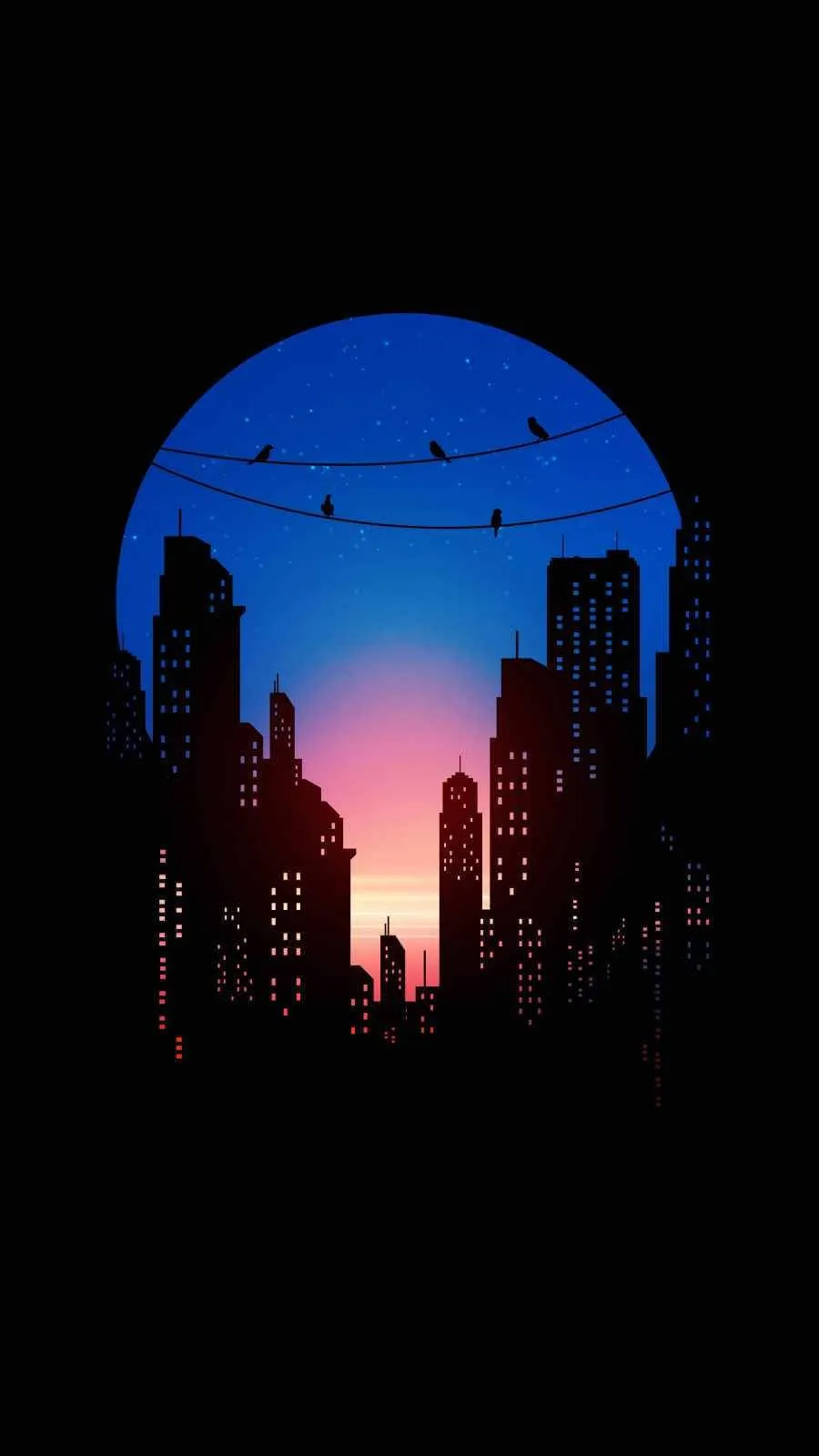 Download Cool Minimal Sunset iPhone Wallpaper