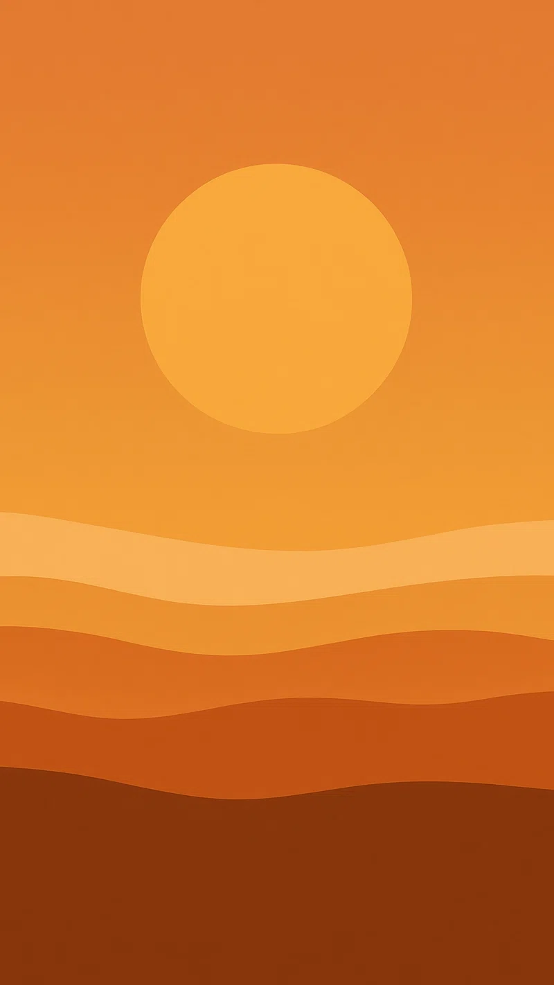 Vibrant abstract sunset landscape mobile. Free Photo Illustration