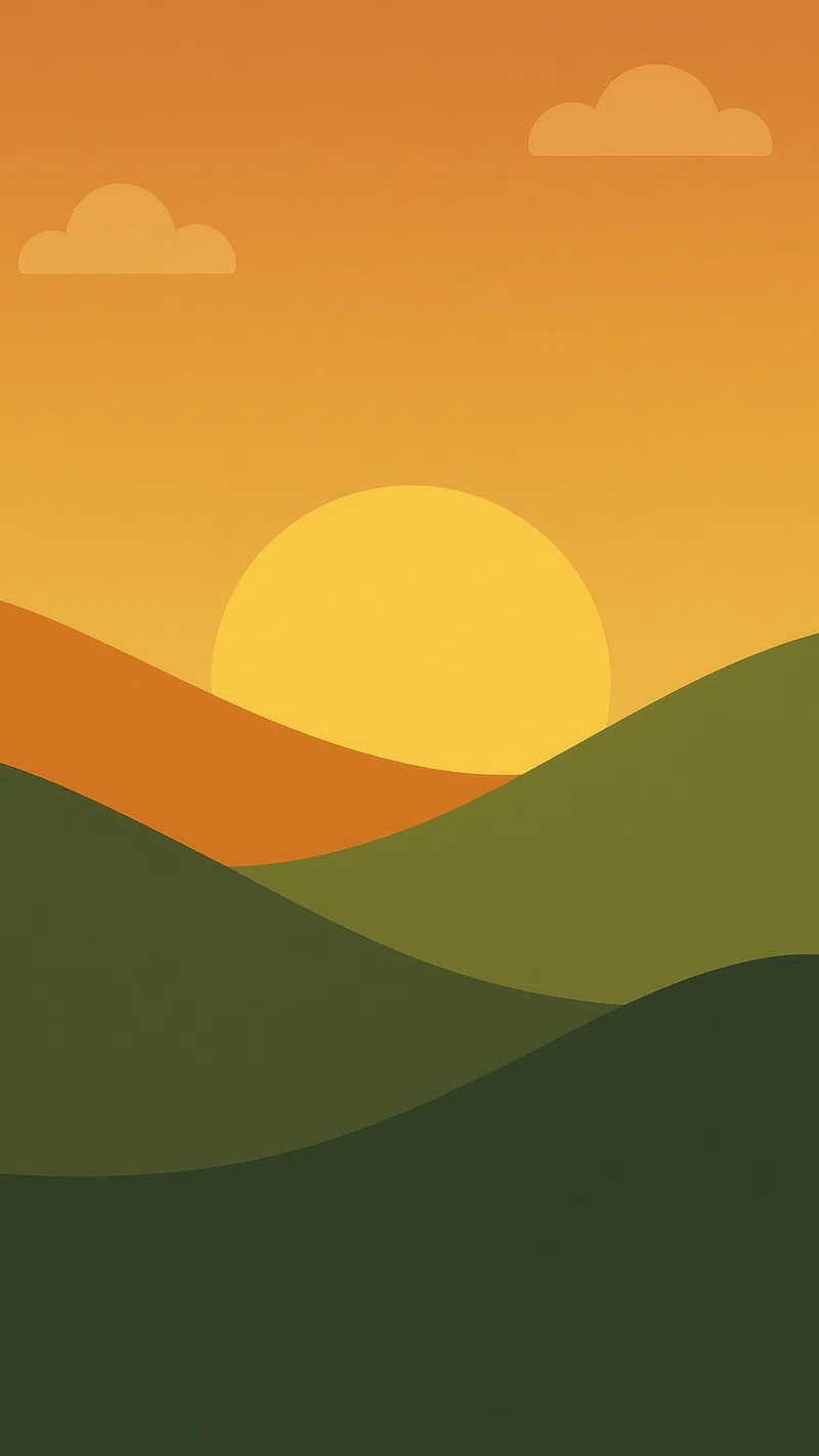 Vibrant abstract sunset landscape mobile. Free Photo Illustration