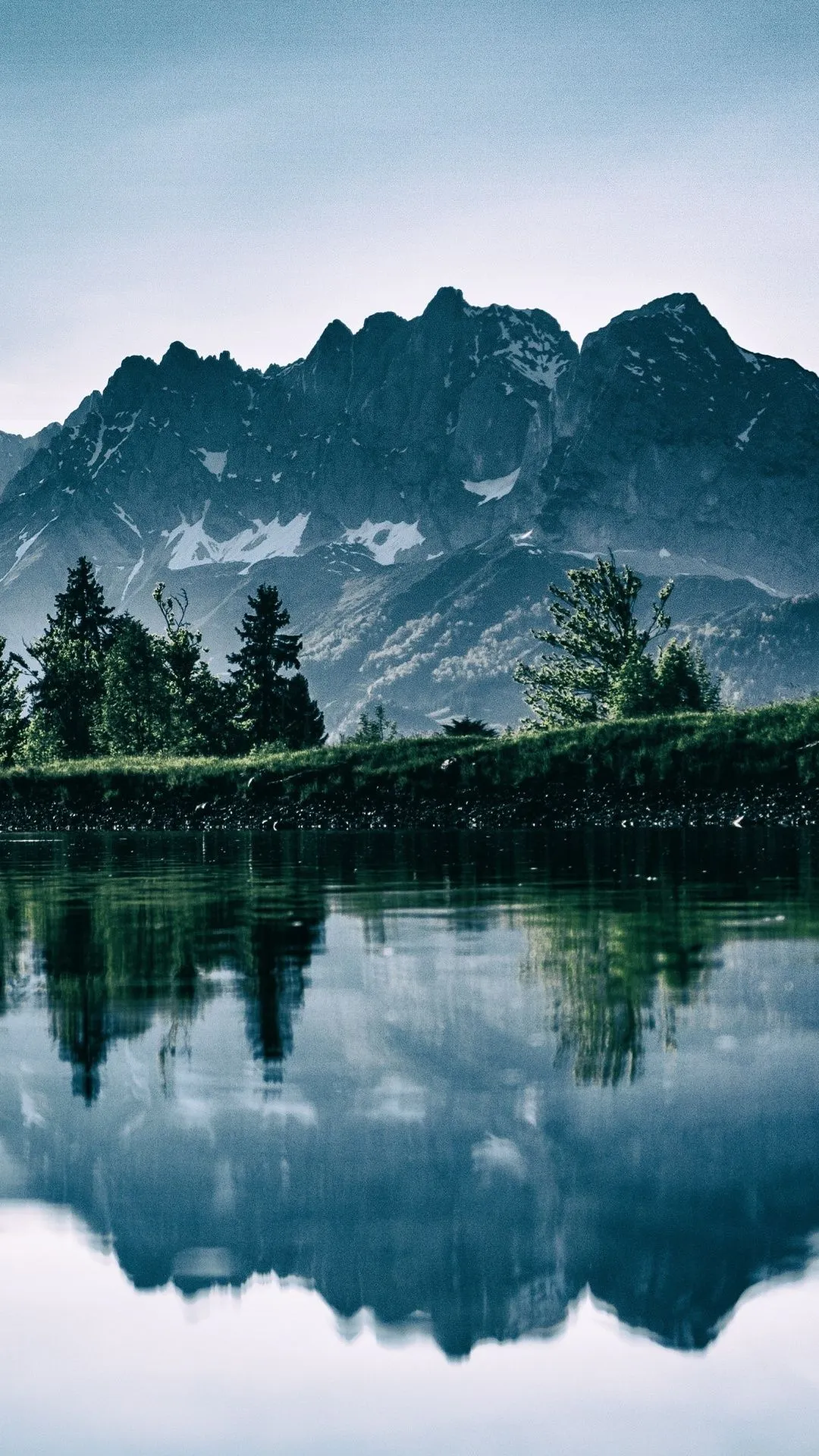 Mountains Wallpaper 4K, Cold, Lake, Riven, Reflection