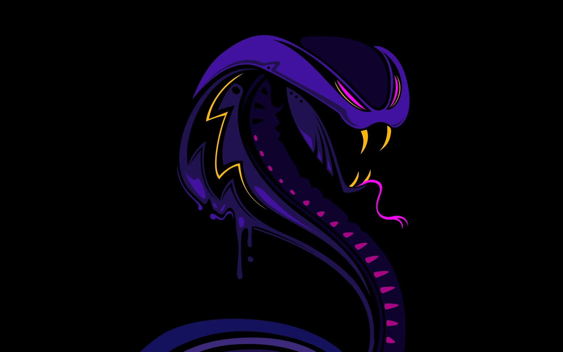 Desktop wallpaper: Snake, Psychedelic, Artistic 4K free download for PC. 539010
