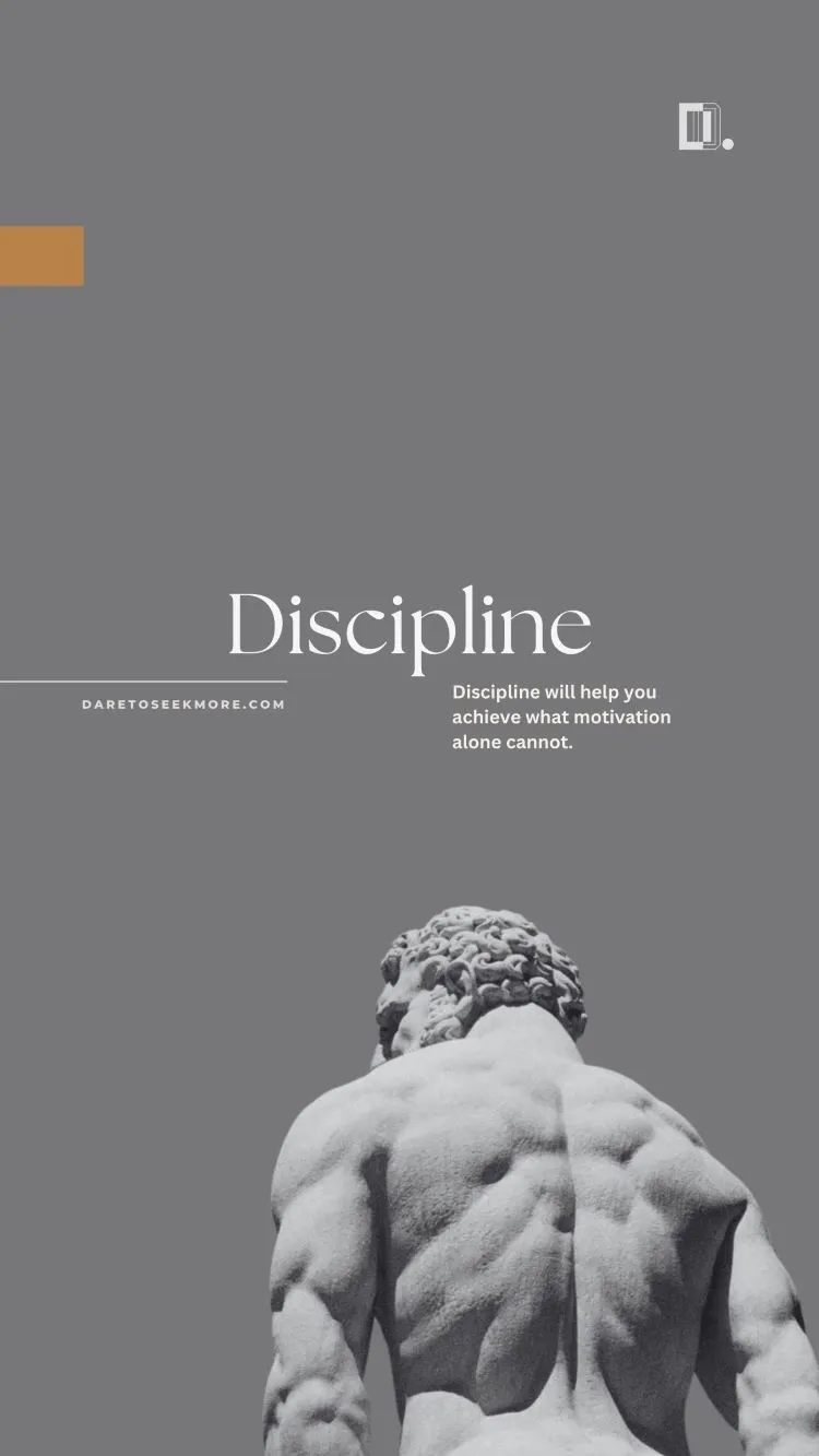 Discipline mobile inspirational quote wallpaper to Seek More