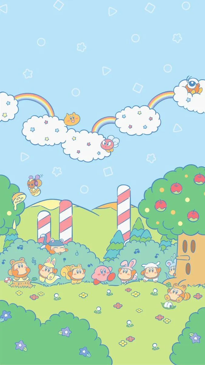 Wallpaper from #Nintendo #LINE account #kirby #gaming DS #WiiU bit
