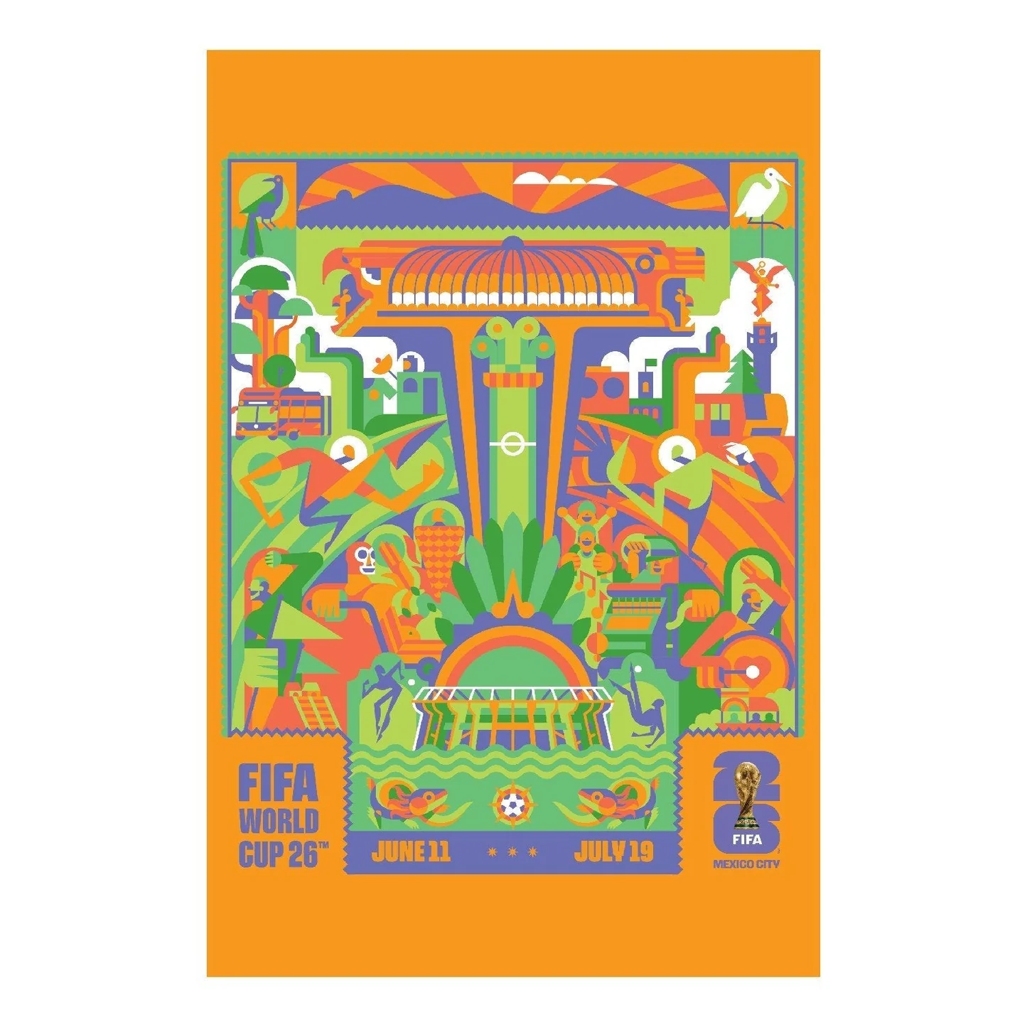 2026 World Cup Mexico City Host City Poster