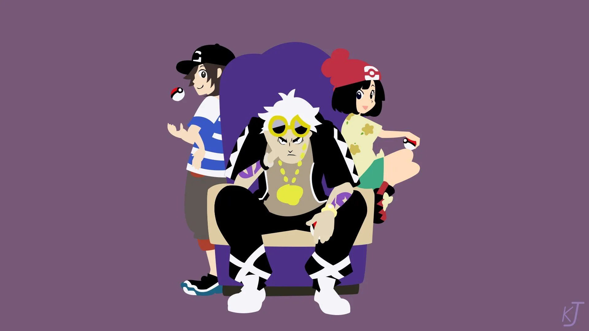 Download Selene (Pokémon) Elio (Pokémon) Guzma (Pokémon) Video Game Pokémon: Sun And Moon HD Wallpaper