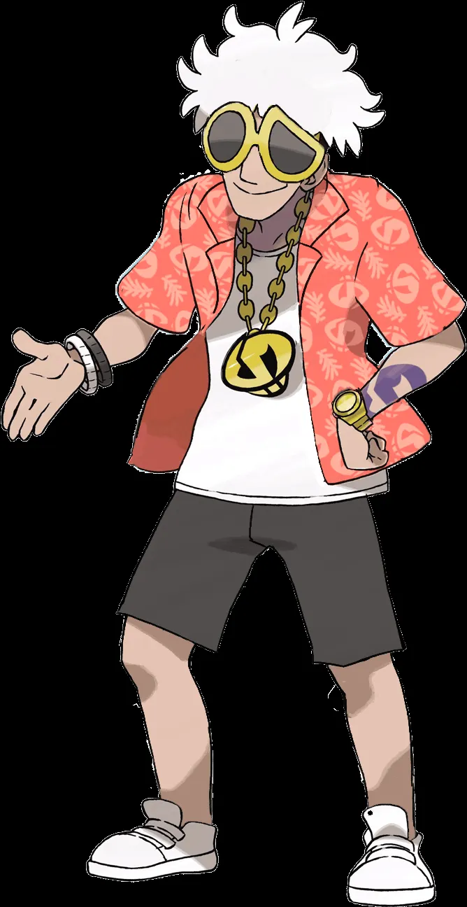 Download HD Summer Guzma Sun And Moon Team Skull Guzma Cosplay Costume Transparent PNG Image