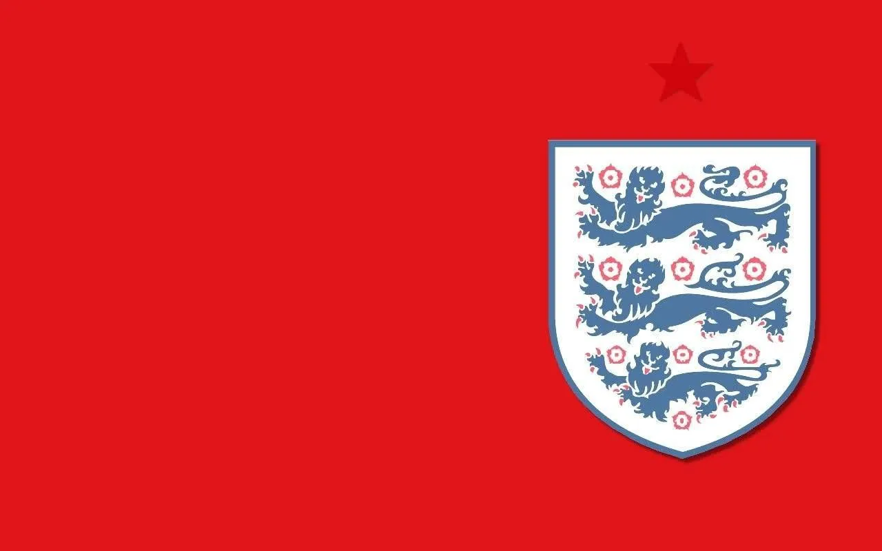 Download England Football Red Background Star Wallpaper
