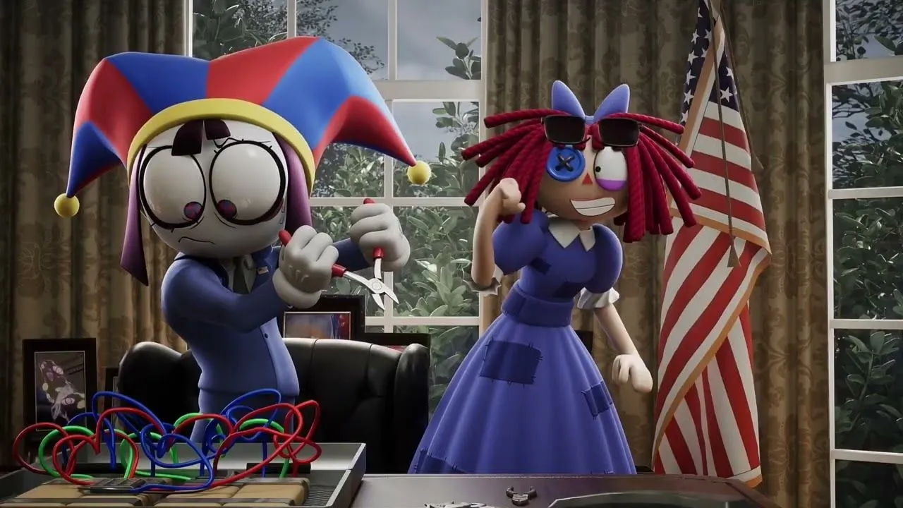 President Pomni Scene Voice over Jax + Pomni + Caine (TADC) [All credits in description]