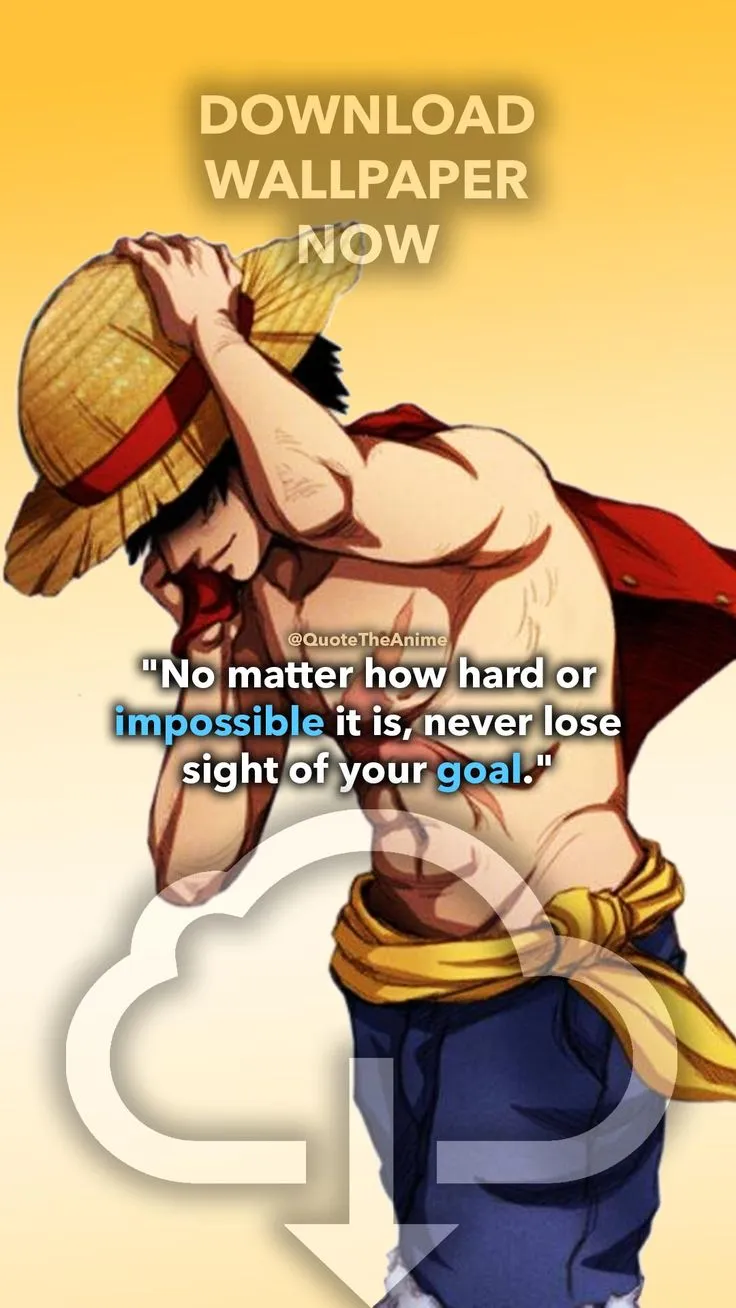 Luffy. One Piece. Luffy wallpaper with quotes, One piece motivational quotes wallpaper, One piece