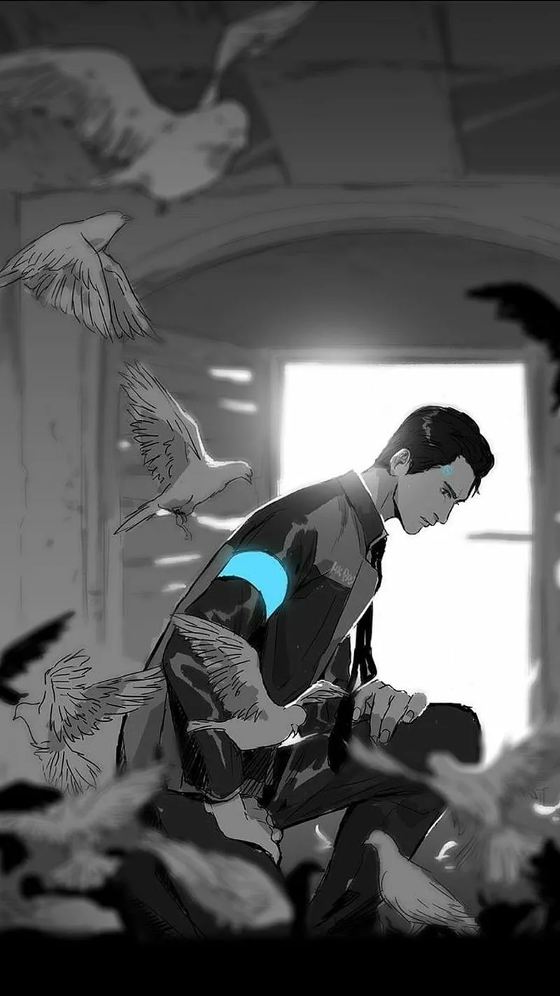 Detective, android, connor, cyberlife, dbh, detroit, detroit become human, pigeon, HD phone wallpaper