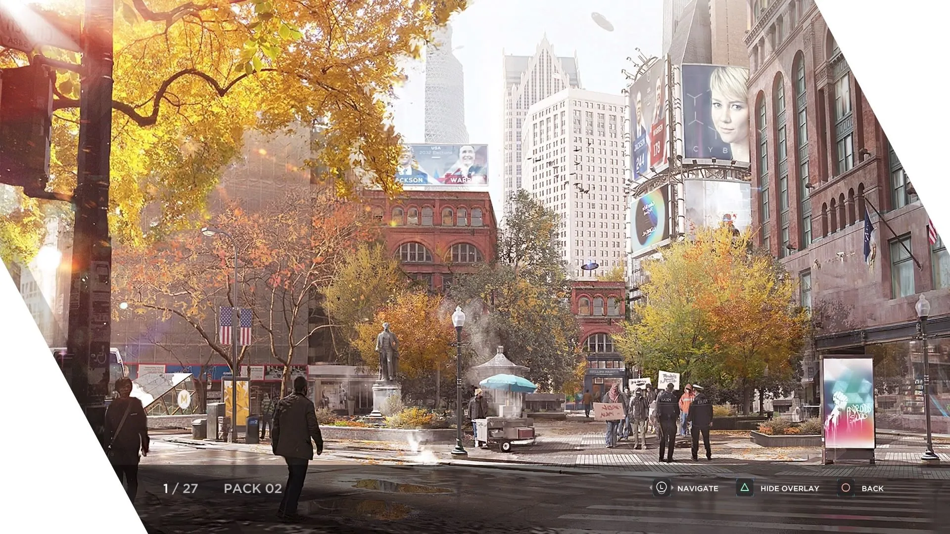 Artwork opened: Become Human. Interface In Game