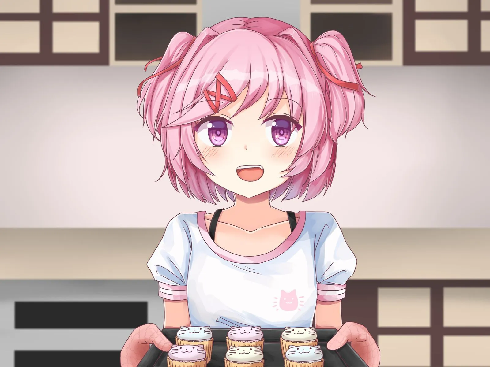 Desktop wallpaper: Doki Doki Literature Club!, Natsuki (Doki Doki Literature Club!), Video Game 4K free download for PC. 886533