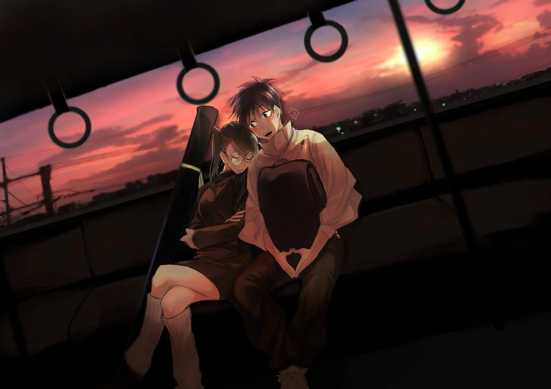 Jujutsu Kaisen 0 HD Wallpaper: Maki Zenin & Yuta Okkotsu at Dusk by くだんx1536