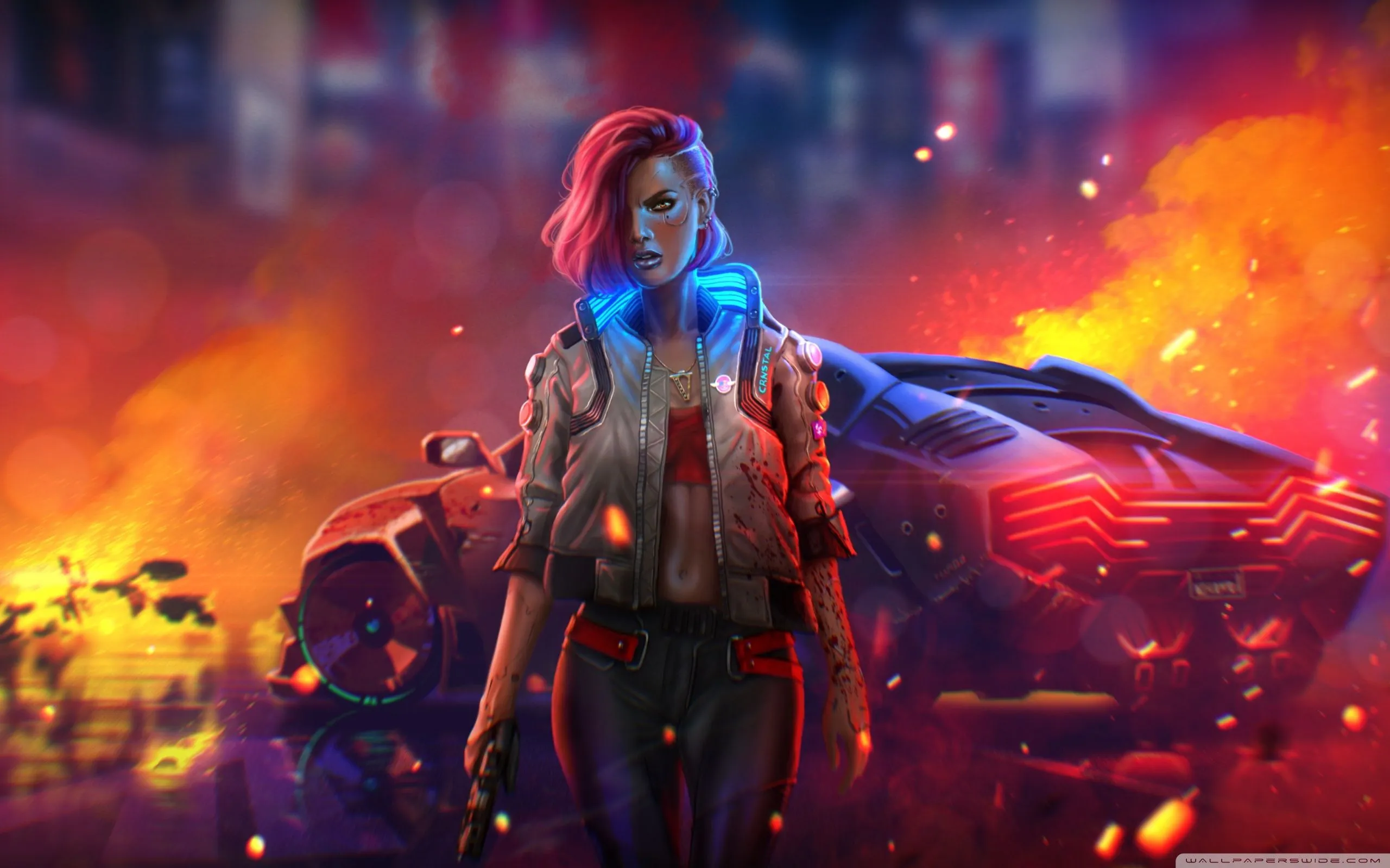 Cyberpunk 2077 Video Game Art 4K UHD Wallpaper for UltraHD Desktop and TV, Widescreen and UltraWide Display, Dual Monitor, Smartphone and Tablet Devices