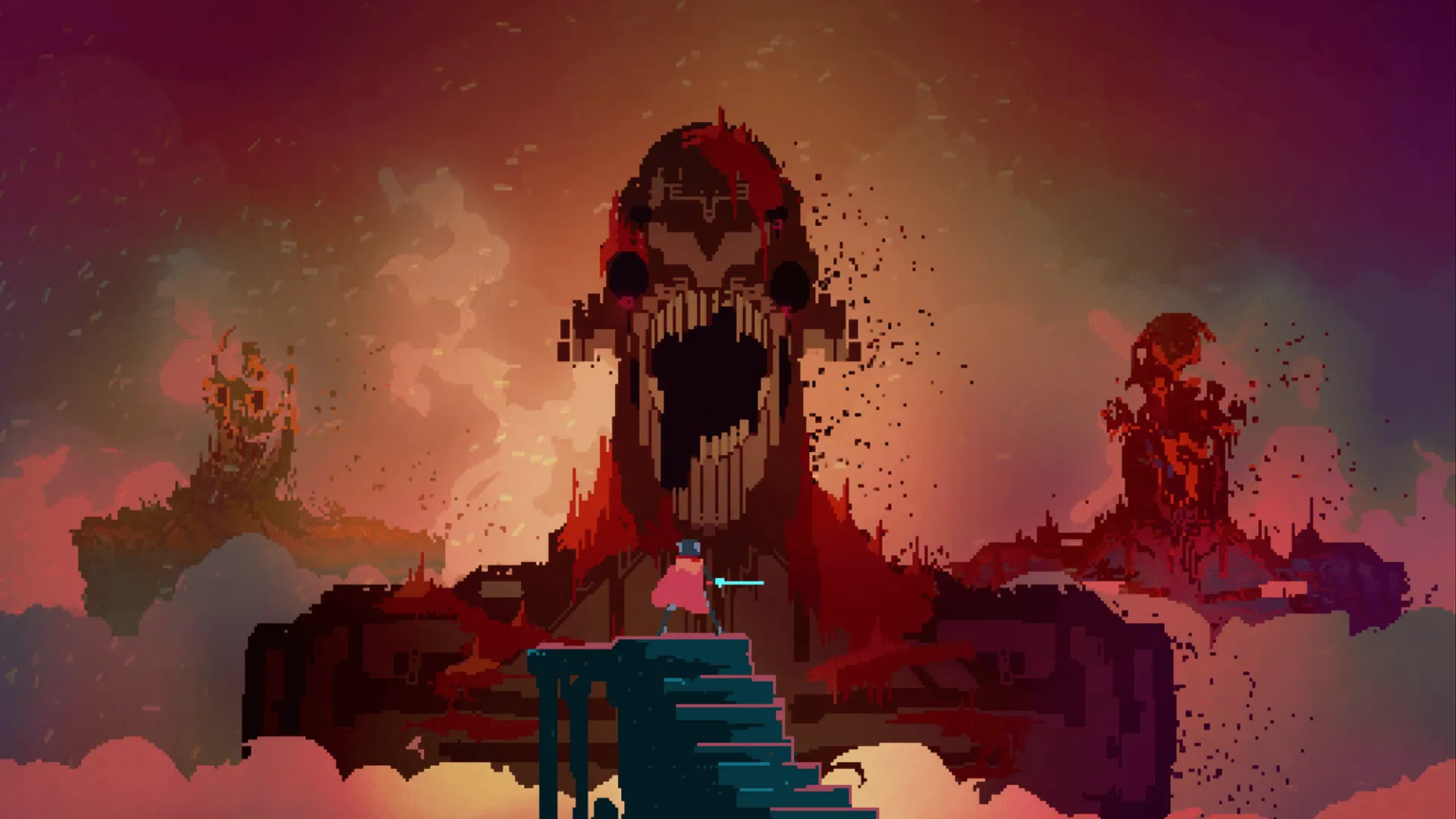 Hyper Light Drifter Pixel Art Horror Scene HD Wallpaper