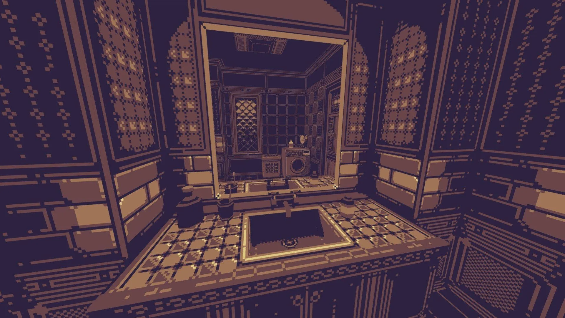 Creepy Pixel Art Bathroom Model By MaxDeaconVR [c85ebe8]