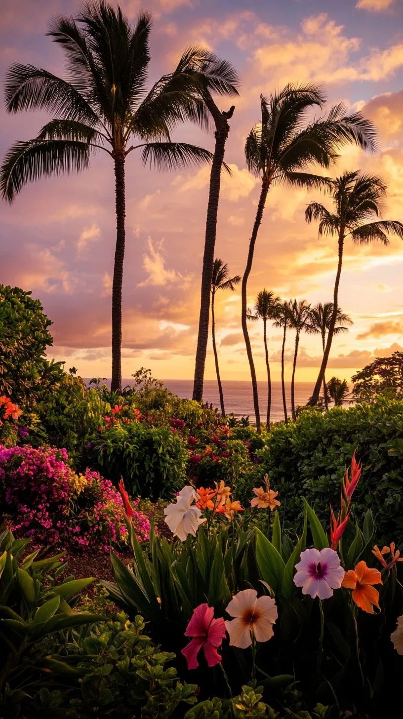 Free Tropical Paradise Sunset Image, Sunset, Paradise