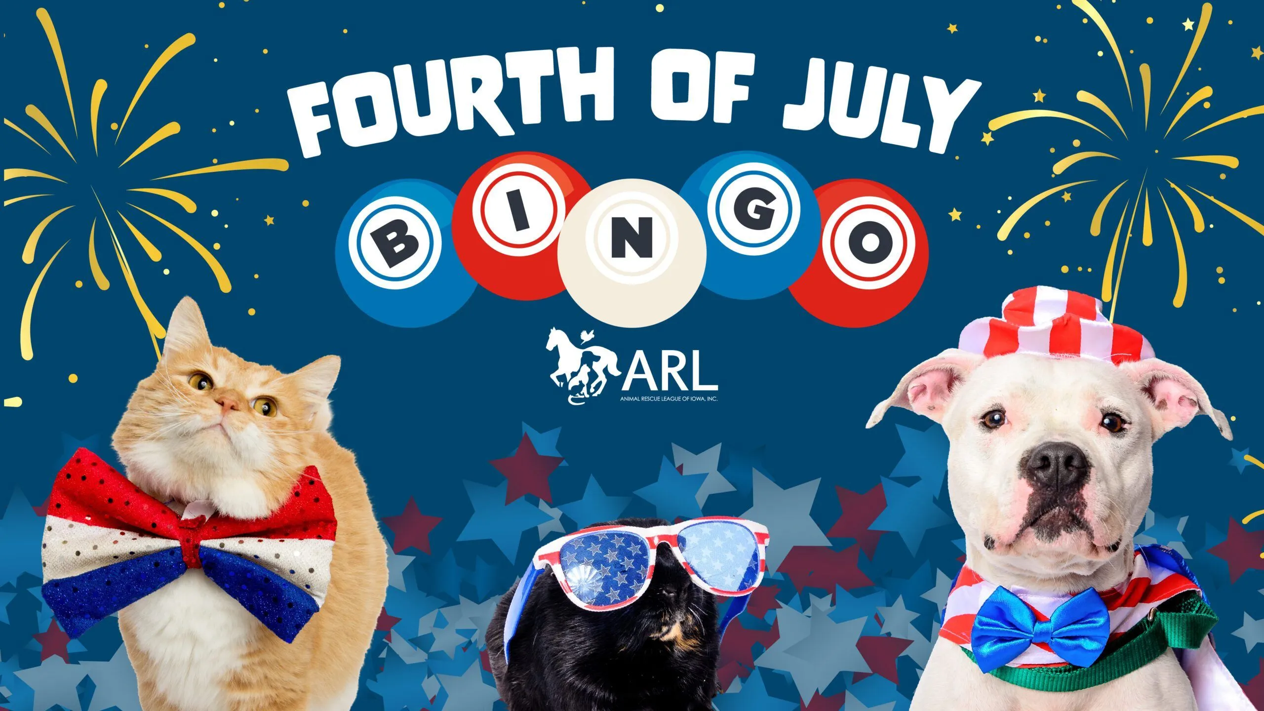 Fourth of July Bingo 2026. ARL Rescue League of Iowa, Inc