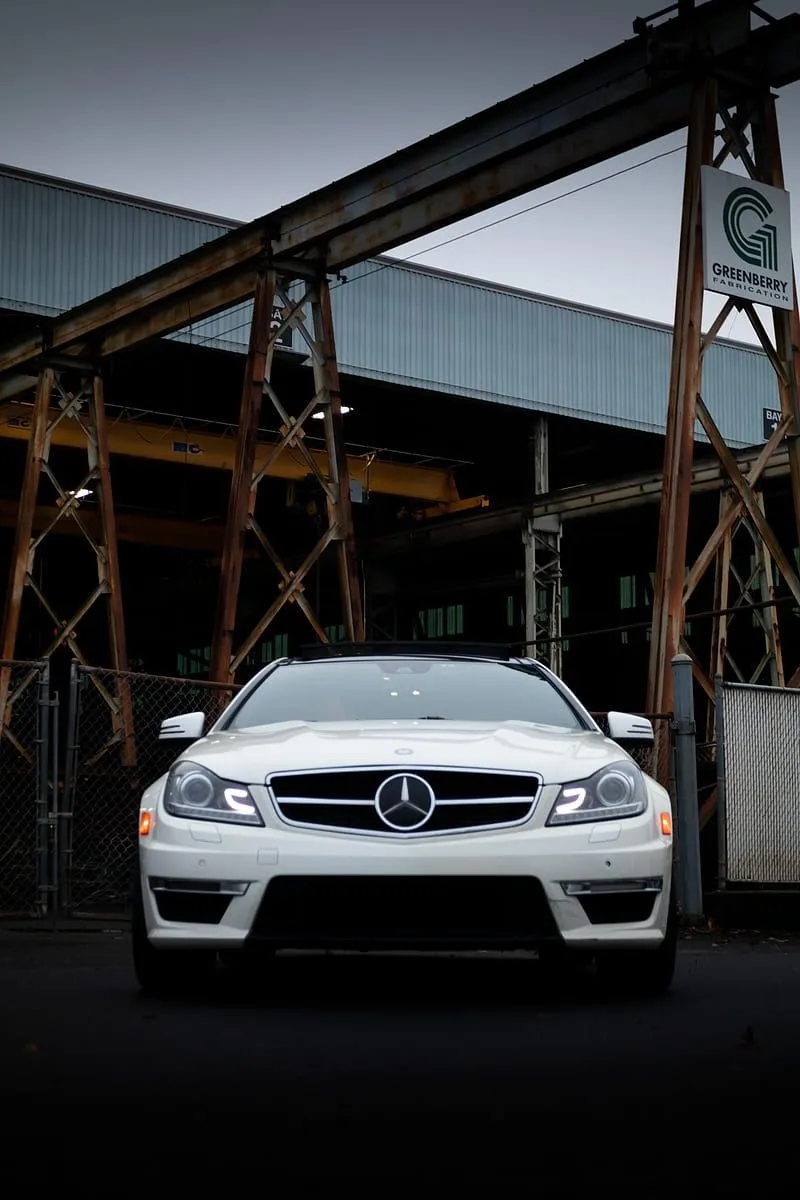 Mercedes, car, white, front view, HD phone wallpaper