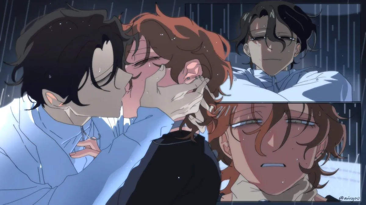Redrawing My Favorite Scenes Round 6 Of Alien Stage But It's Dead Plate Chamoree (4 4) Not Out Of Five It Was An Error Mb Someone Wanted Me To Draw The Kiss Scene So