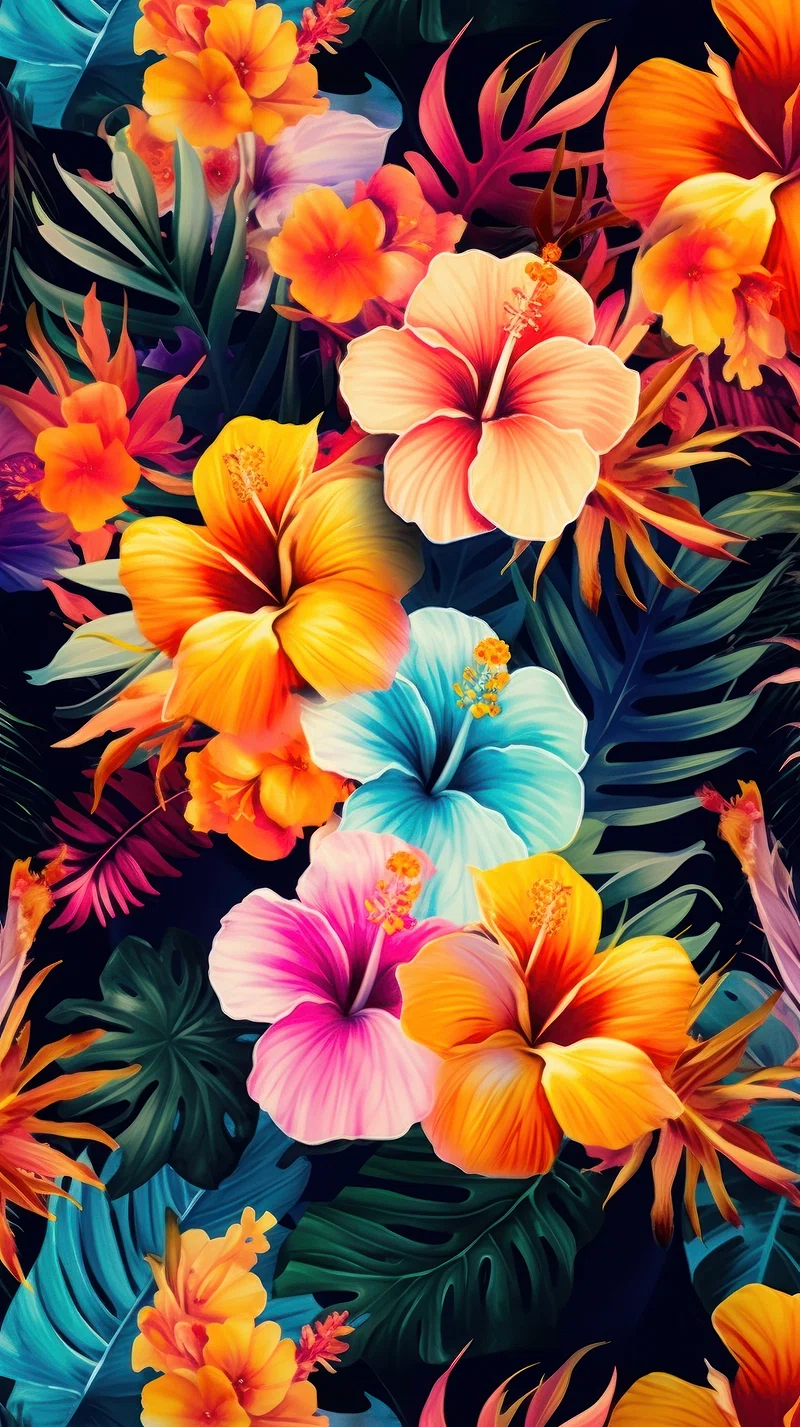 Green Hibiscus Flower Image Wallpaper