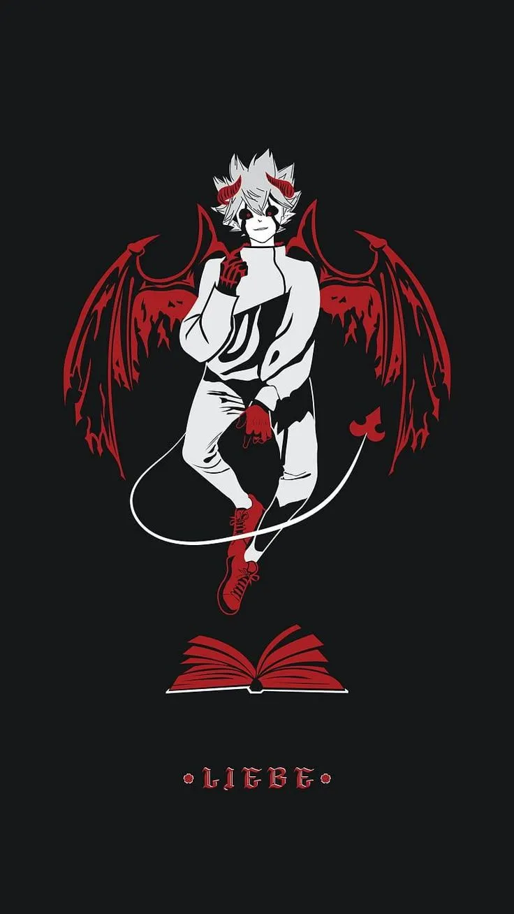 Dark, dark background, liebe, Black Clover, Asta, Asta & Yami, Devil, demon, HD phone wallpaper