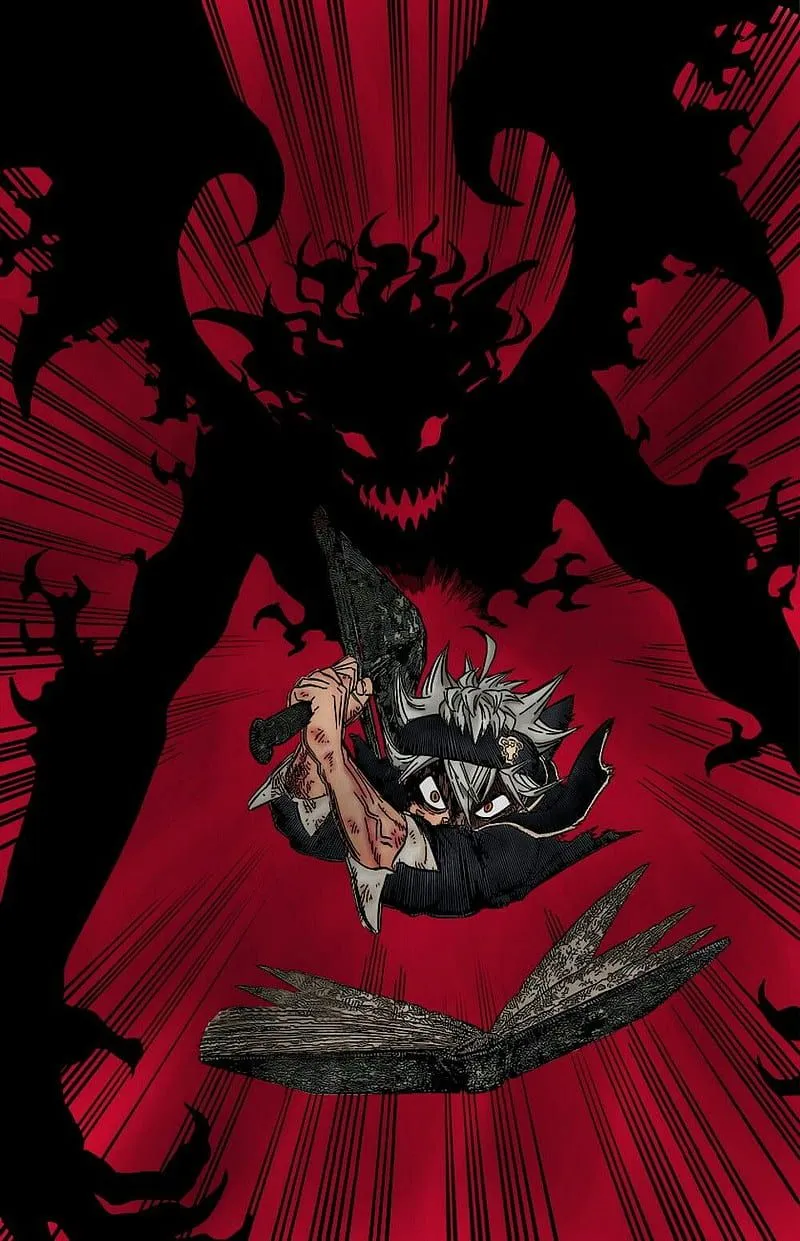 Black demon, black clover, scary, sword, effect, HD phone wallpaper