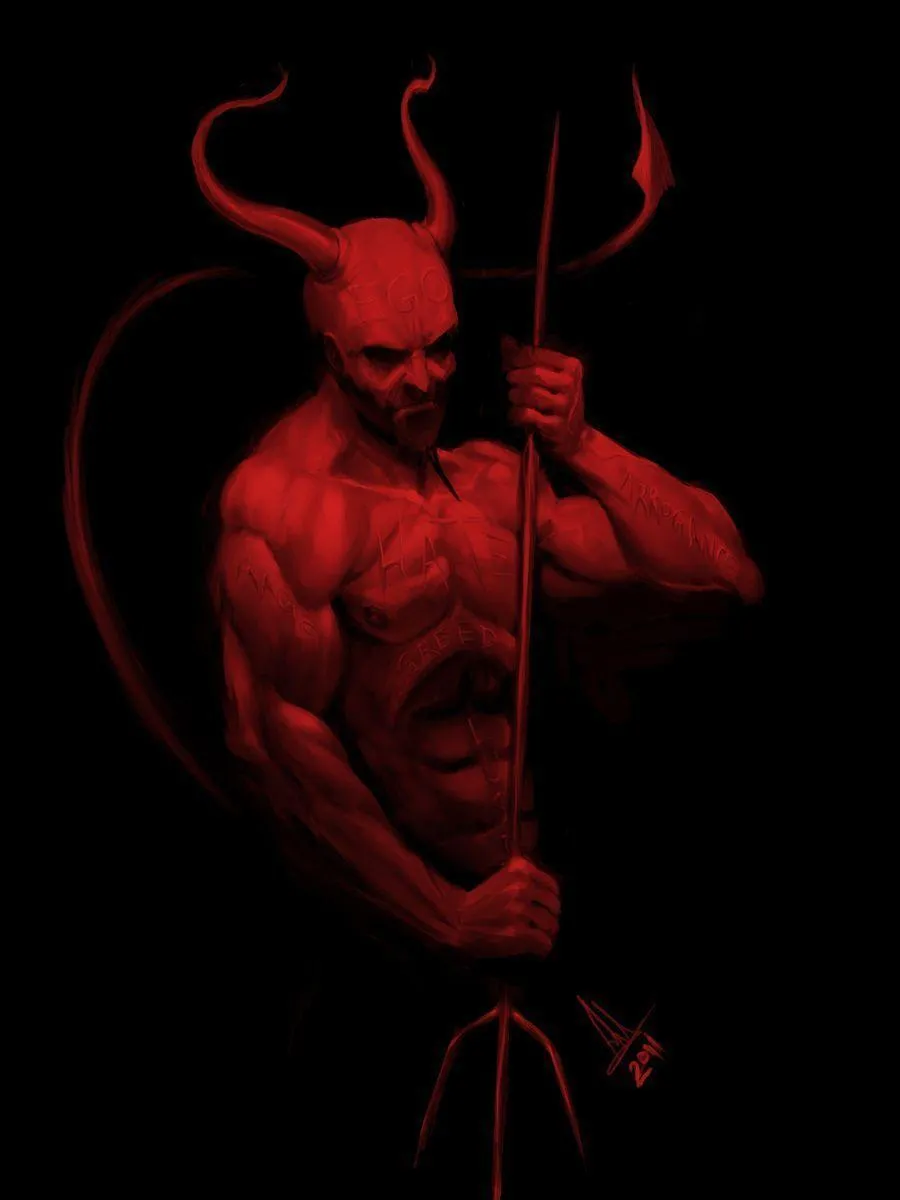 Red and Black Demon Wallpaper