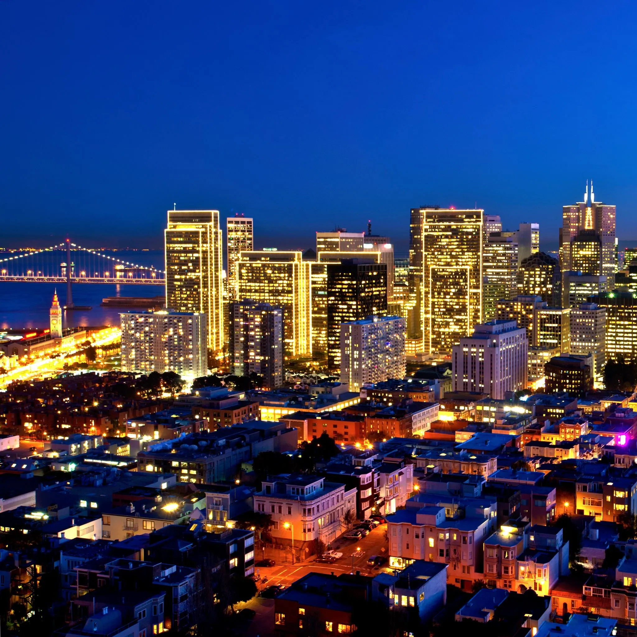 Fantasy Night City View iPad Air Wallpaper Free Download