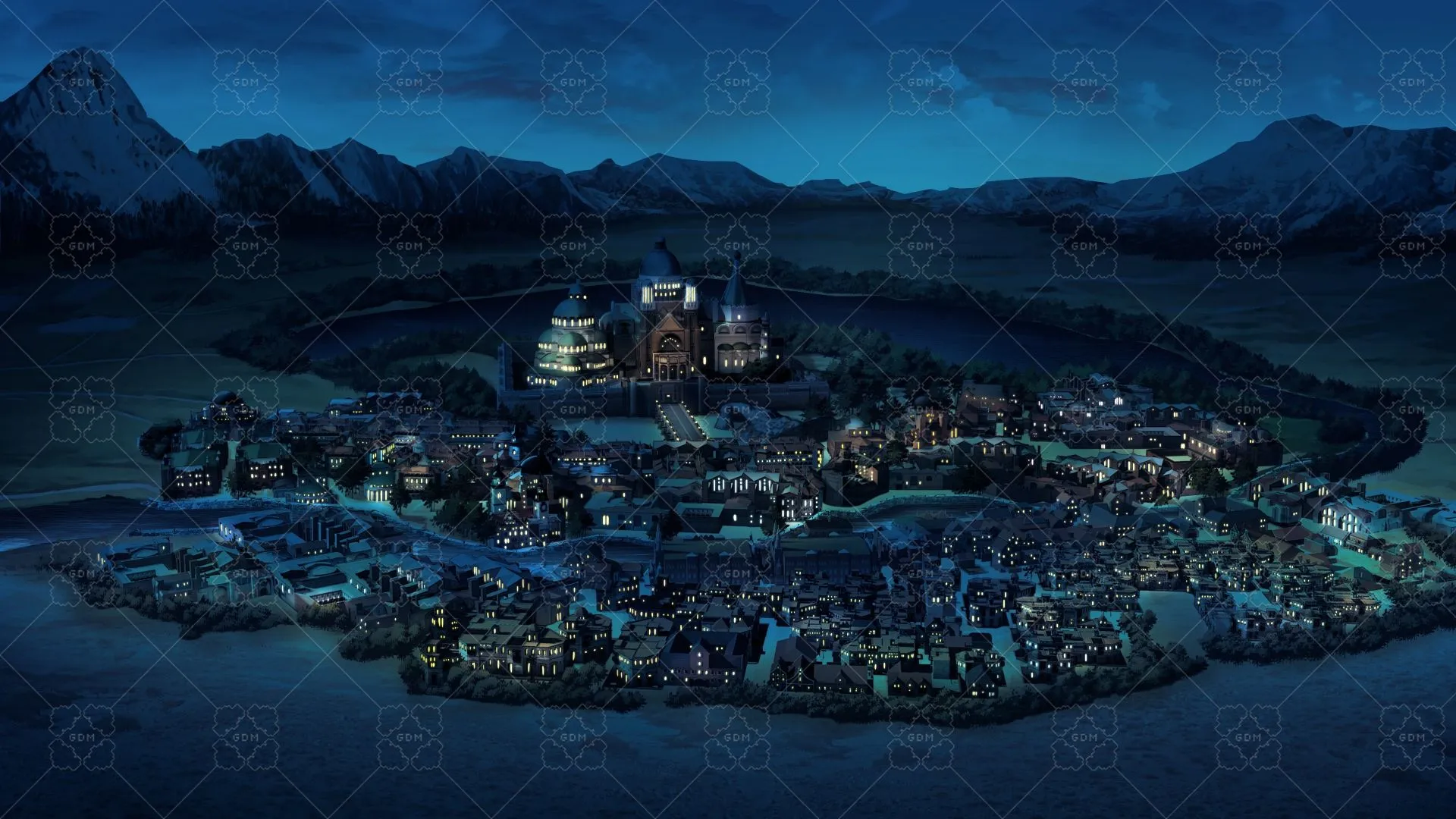 Fantasy Background overhead view
