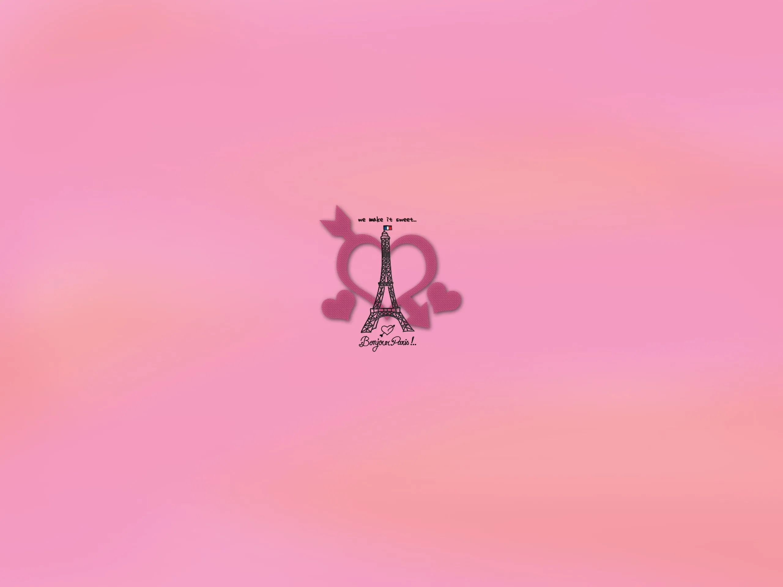 Desktop wallpaper: Pink, Paris, Love, Eiffel Tower, France, Heart 4K free download for PC. 106691