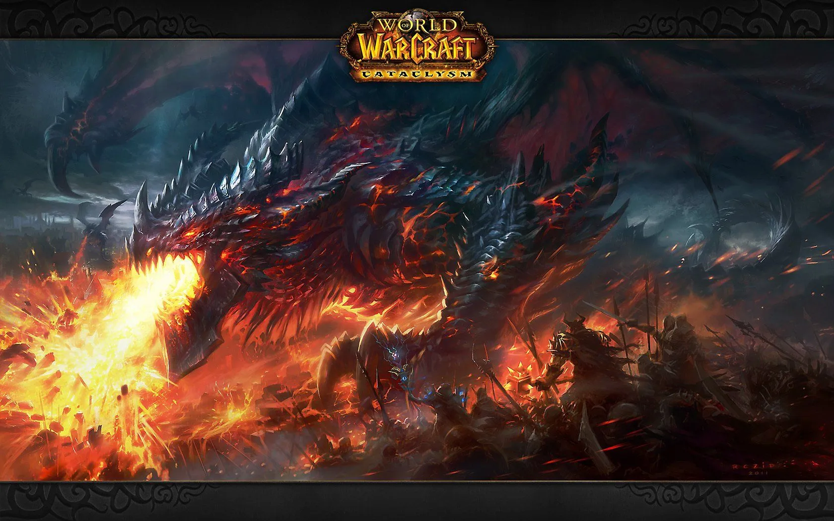 World of Warcraft: Cataclysm HD Dragon Fury Wallpaperx1050